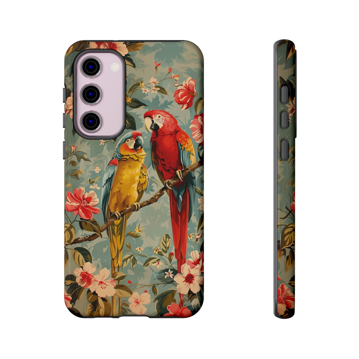 Floral Parrot Phone Case β Tropical Bird Design for iPhone, Samsung & Google Pixel