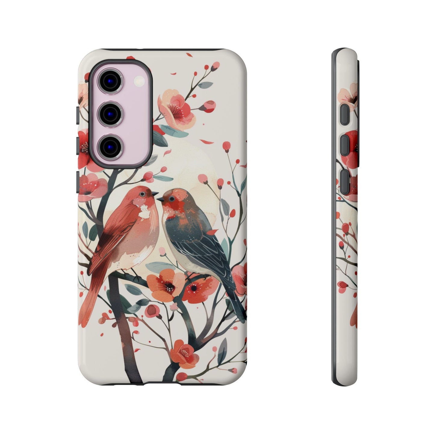 Floral Birds Phone Case β Elegant Nature-Inspired Design for iPhone, Samsung & Google Pixel
