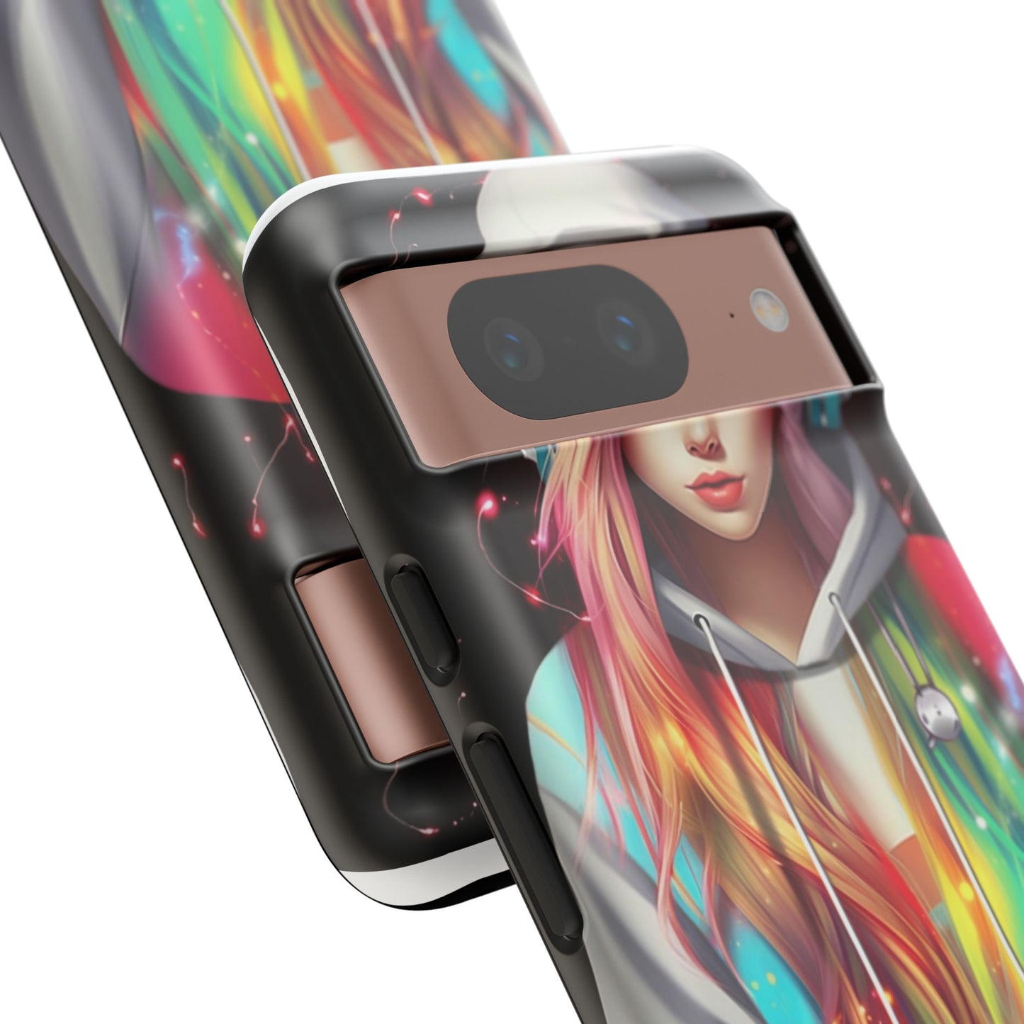 Anime Girl Phone Case - Cute Aesthetic Cover for iPhone, Samsung & Google Pixel, Girly Phone Case, Kawaii Phone Case, Anime Lover Gift