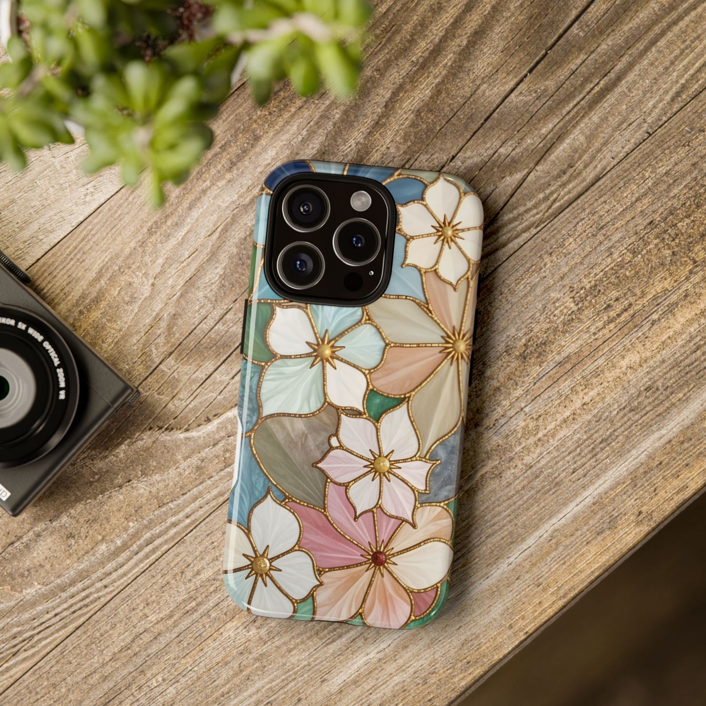 Floral Symphony: Stained Glass Elegance