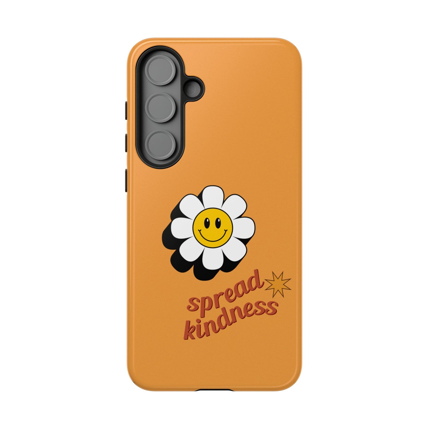 Retro White Flower "Spread Kindness" Phone Case – Vintage Aesthetic for iPhone, Samsung & Google Pixel