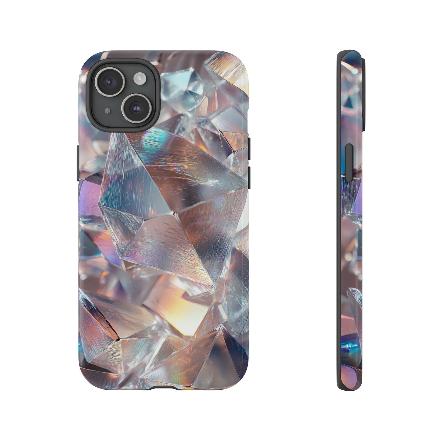 Iridescent Crystal Matching Couple Phone Case – Shimmer & Shine for iPhone, Samsung & Google Pixel