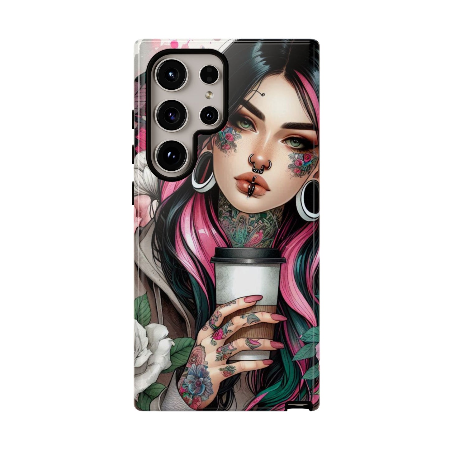 Tattooed Coffee Lover Art Mobile Case