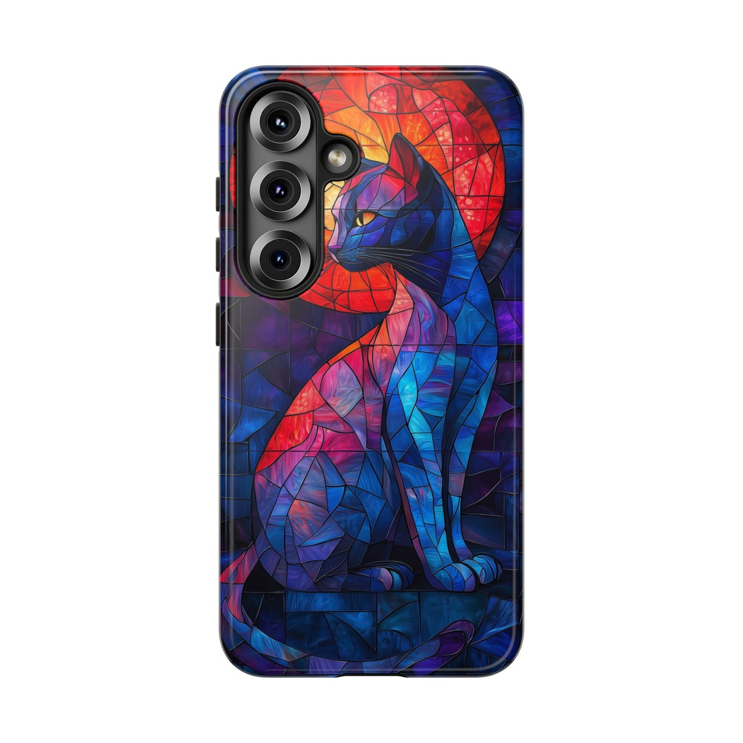 Mystic Paws – Stained Glass Cat Phone Case for iPhone, Samsung & Pixel