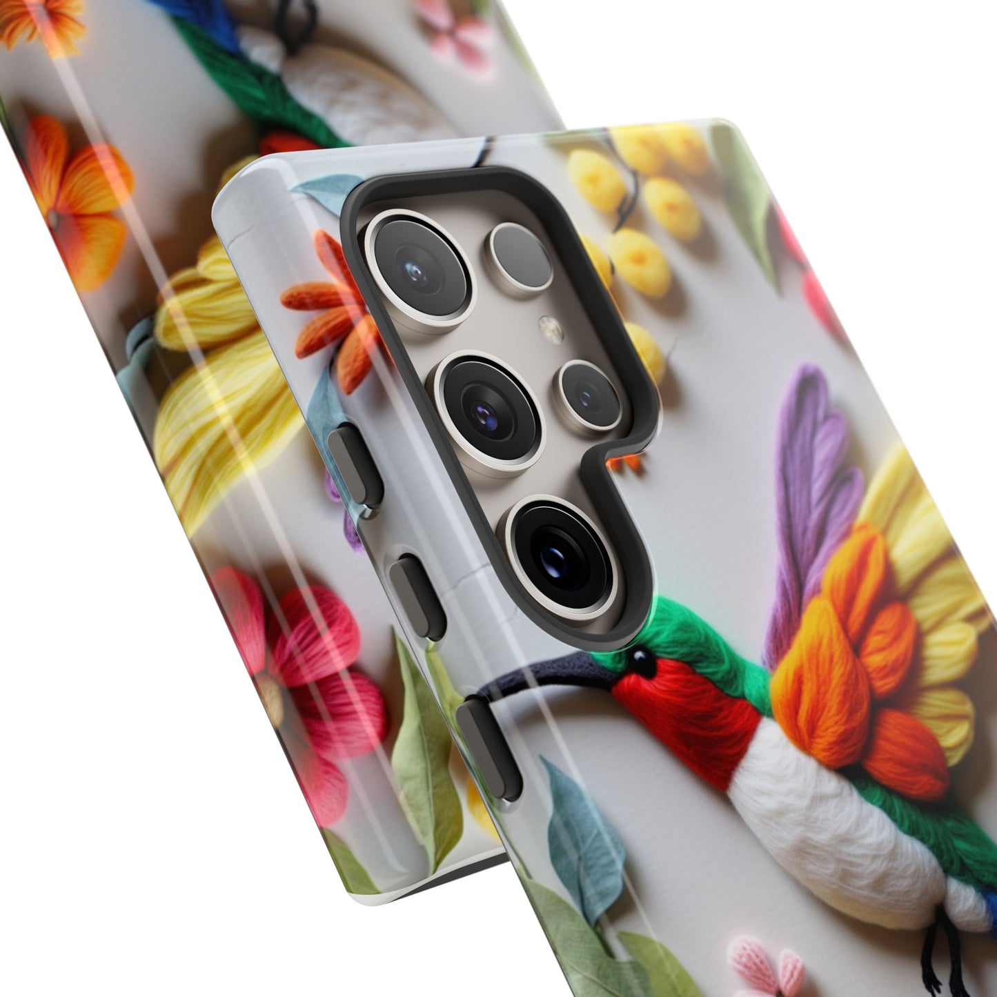 Elegant Hummingbird with Floral Mosaic Design | Nature's Artistic Vibes | iPhone 16 Pro