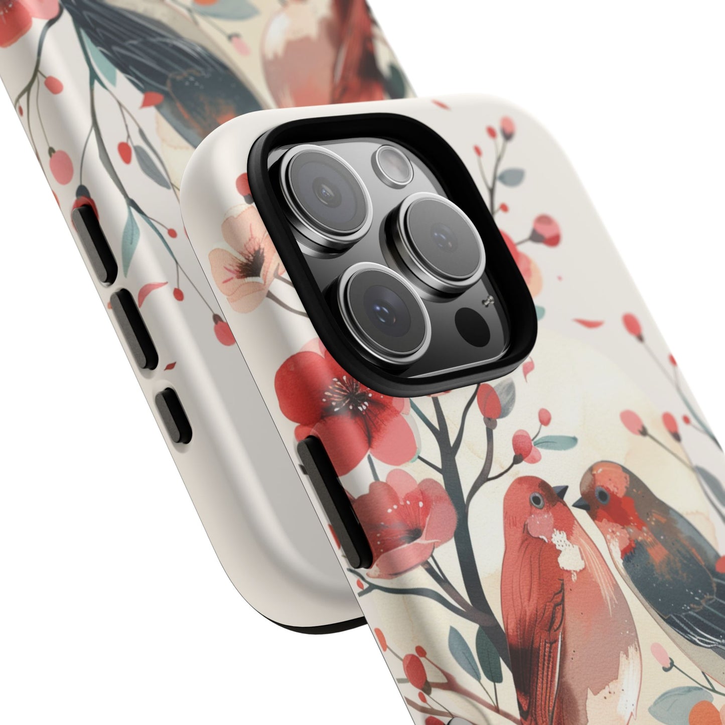 Floral Birds Phone Case β Elegant Nature-Inspired Design for iPhone, Samsung & Google Pixel