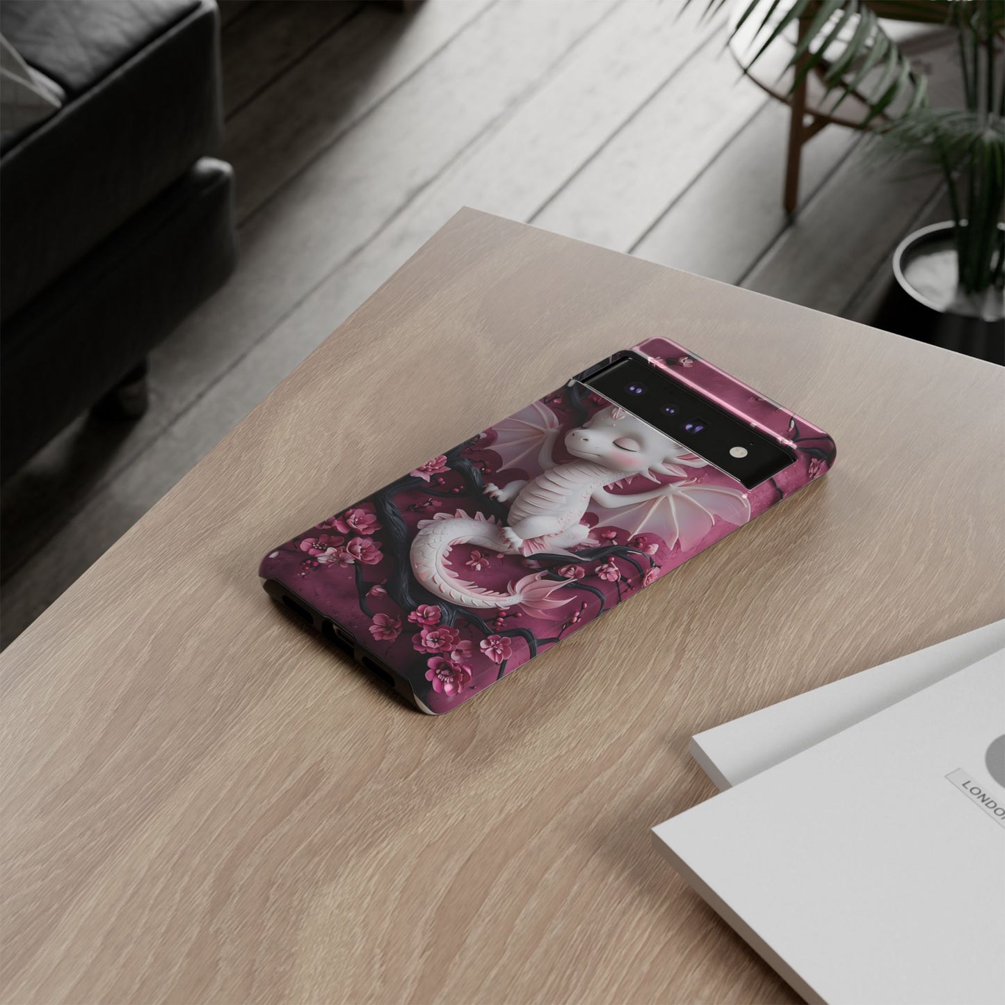 Whimsical 3D Relief Artwork Of A Cute Dragon phone case design