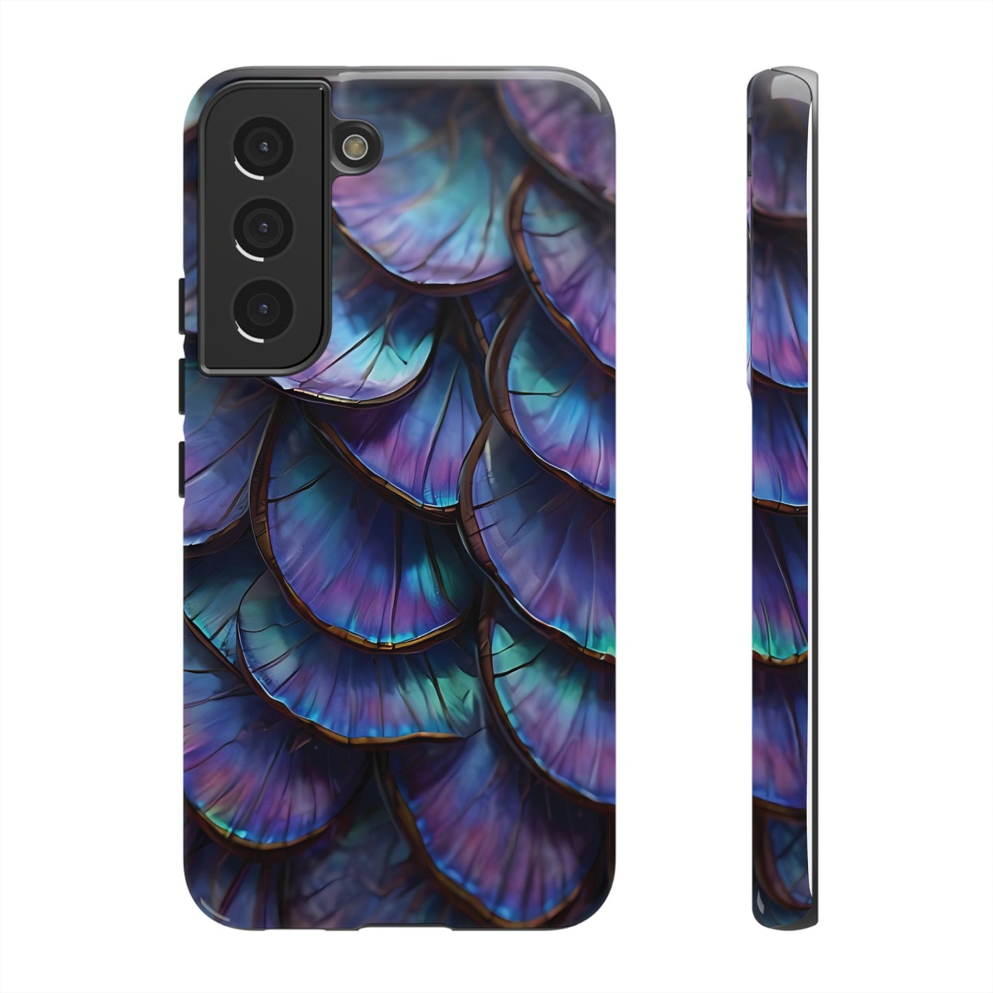 Abstract Macro Shot of Iridescent Butterfly Fish Scales Phone Case Design
