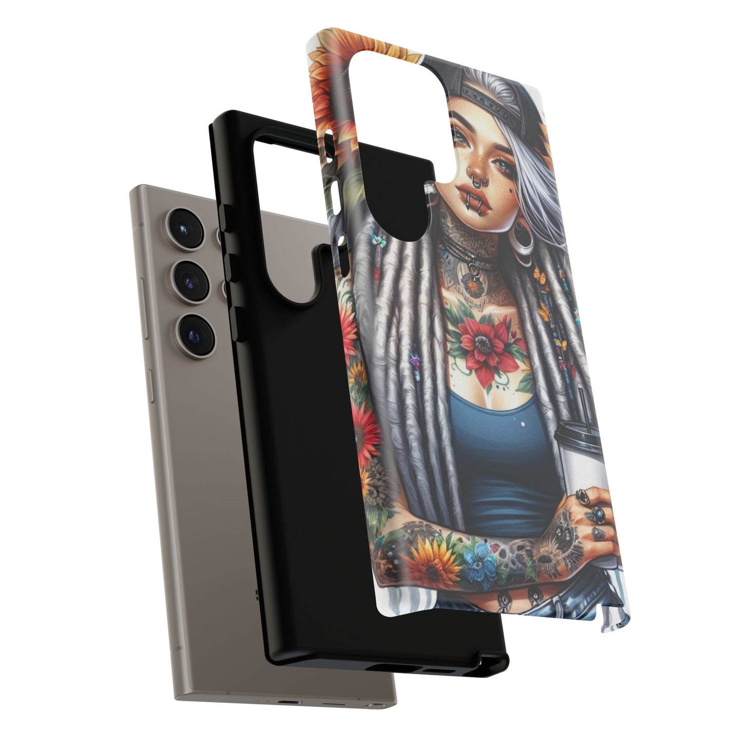 Sunflower Queen – Boho Rebel Tattoo Mobile Cover