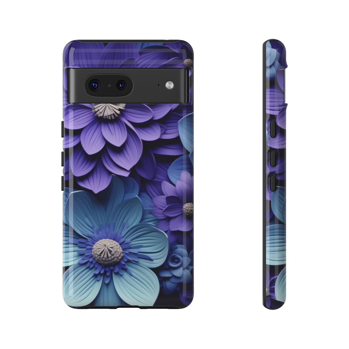 Royal Blue Floral Phone Case – Elegant & Luxurious Design