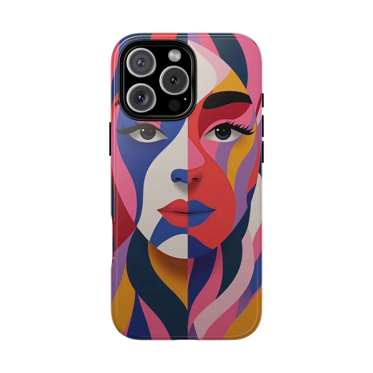 Abstract Portrait Phone Case - Vibrant Colors for iPhone, Google Pixel, and Samsung