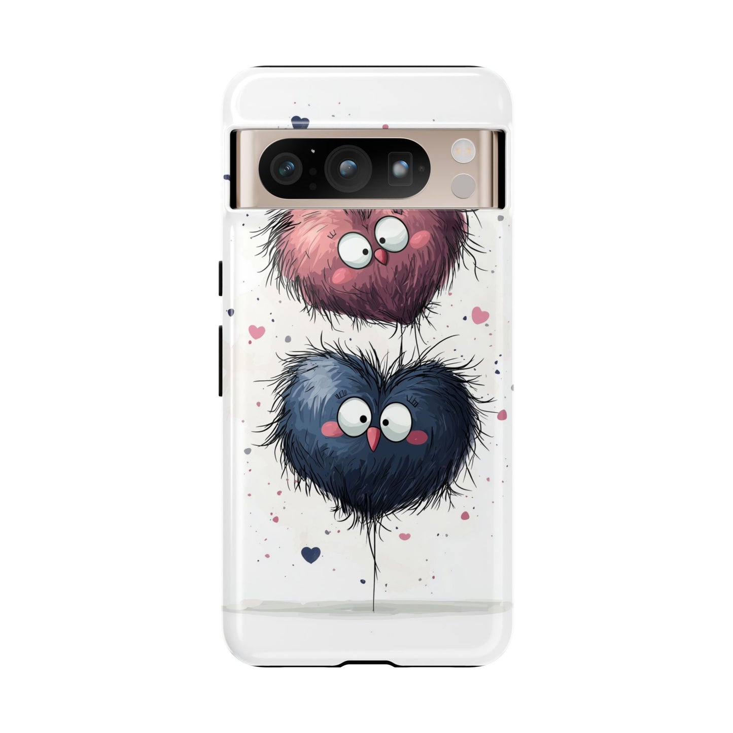 Fluffy Love Duo - Cute Anime Phone Case for iPhone, Samsung, Google Pixel