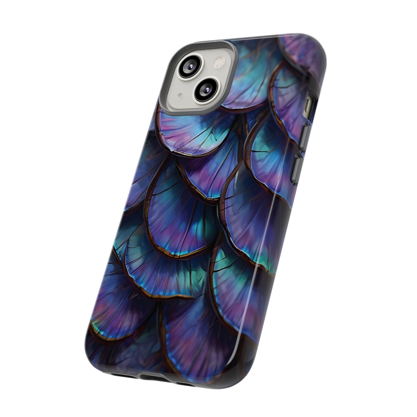 Abstract Macro Shot of Iridescent Butterfly Fish Scales Phone Case Design