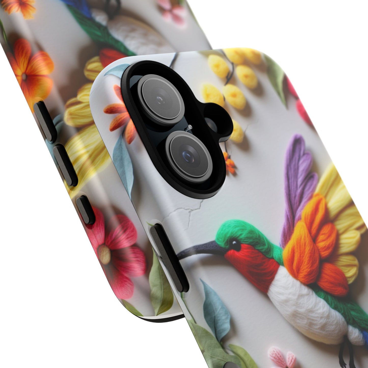 Elegant Hummingbird with Floral Mosaic Design | Nature's Artistic Vibes | iPhone 16 Pro