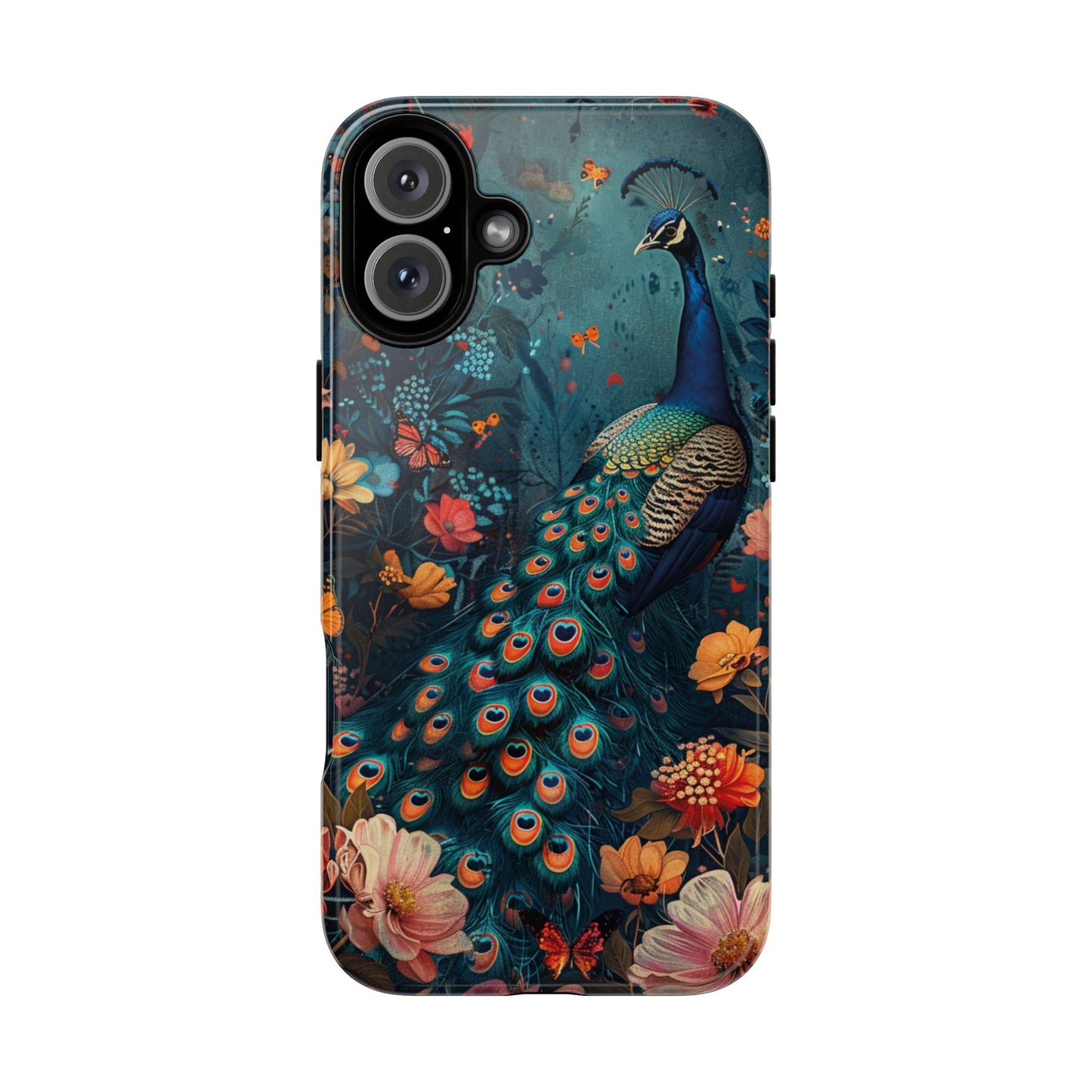 Floral Peacock Birds Phone Case – Cute & Protective Cover for iPhone, Samsung & Google Pixel