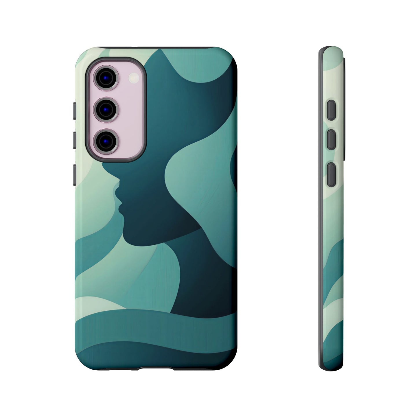 Whispers in Waves – Abstract Silhouette Phone Case for iPhone, Google Pixel, Samsung