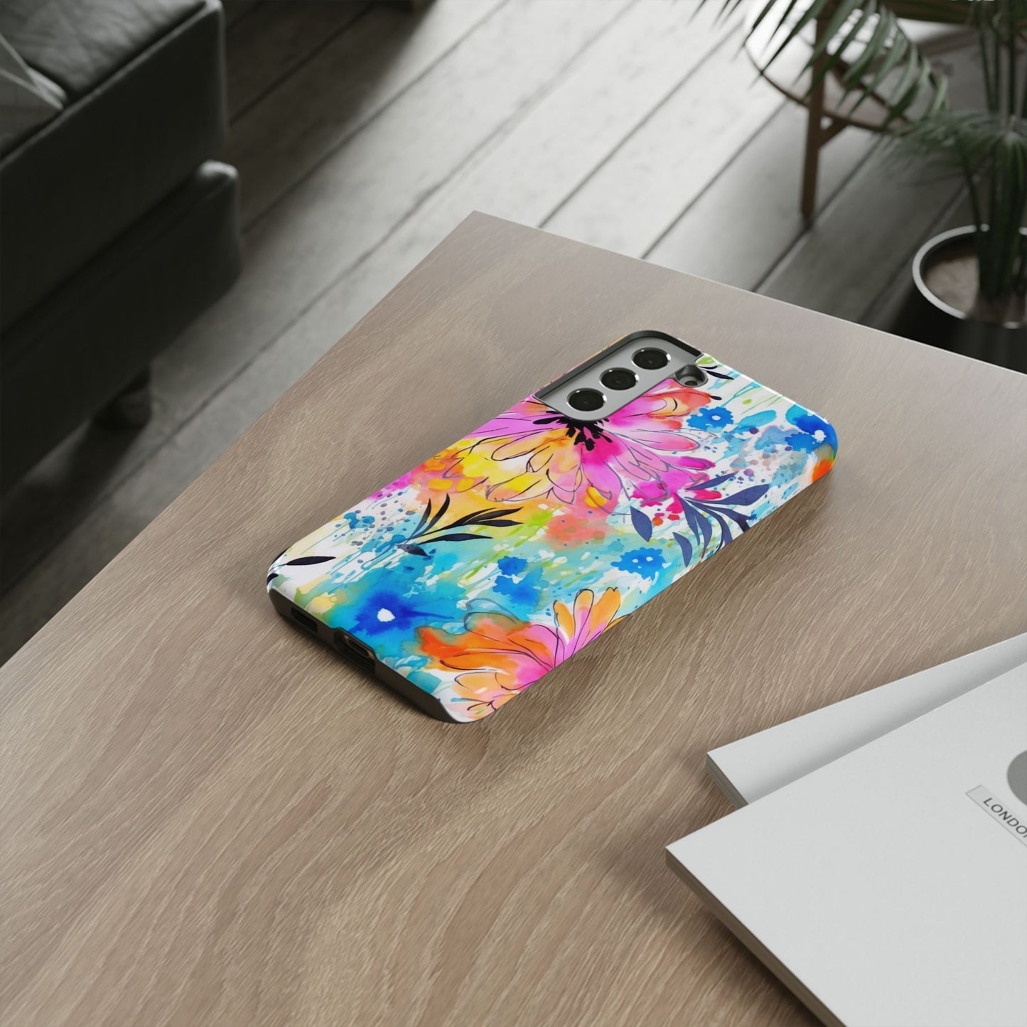 Abstract Watercolor Bloom Phone Case – Expressive & Vibrant