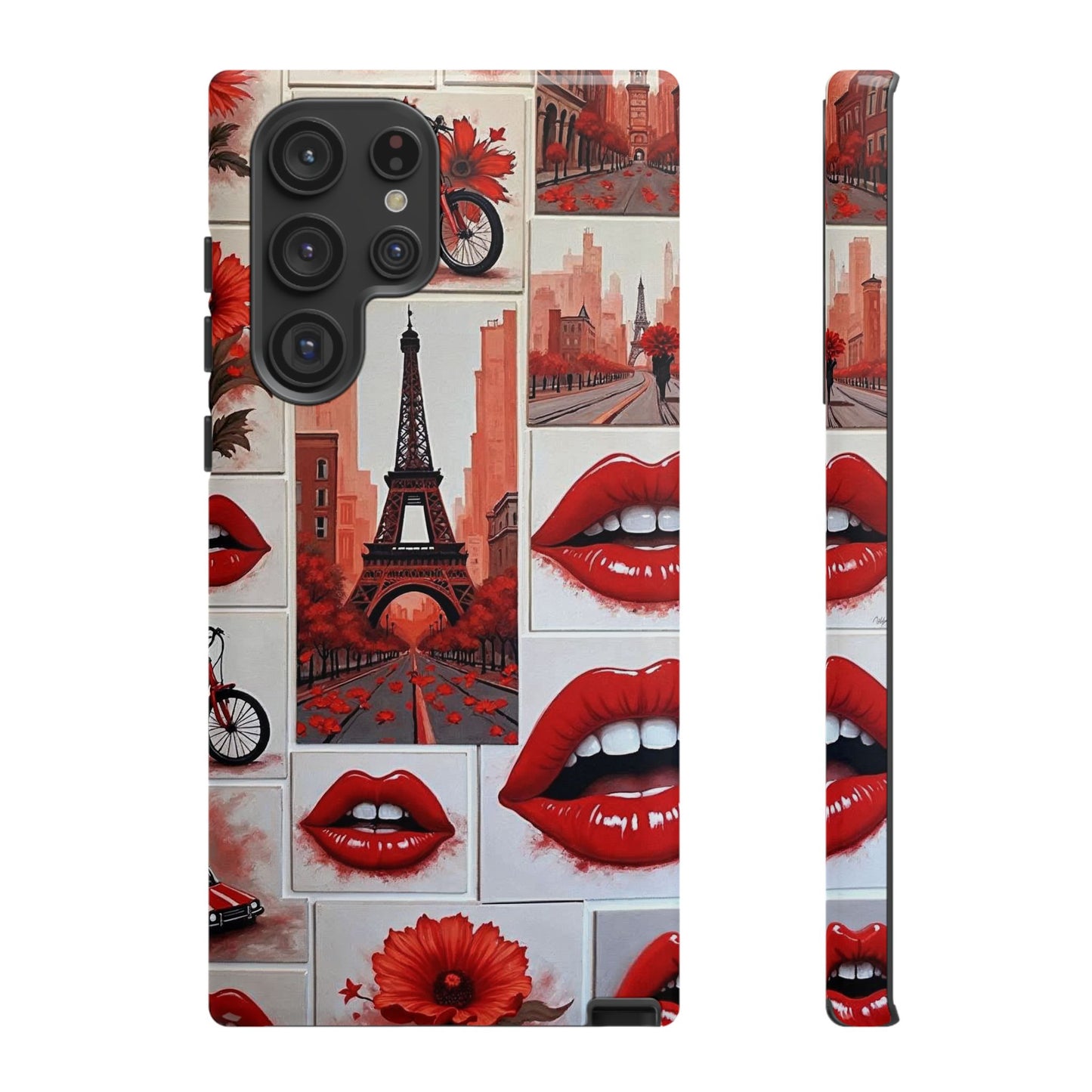 Red Lips & Eiffel Tower Phone Case