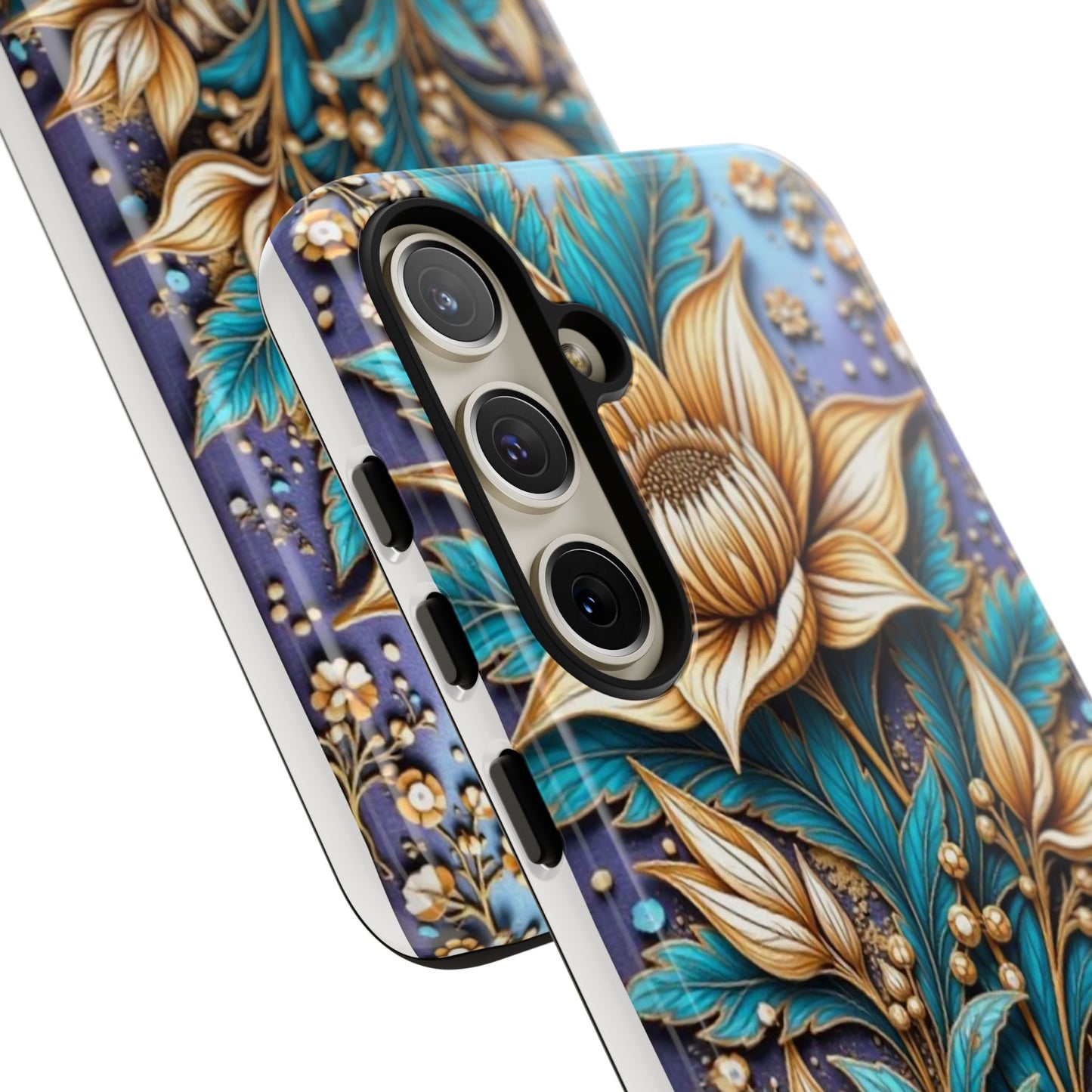 Golden Chrysanthemum: Floral Stained Glass Masterpiece
