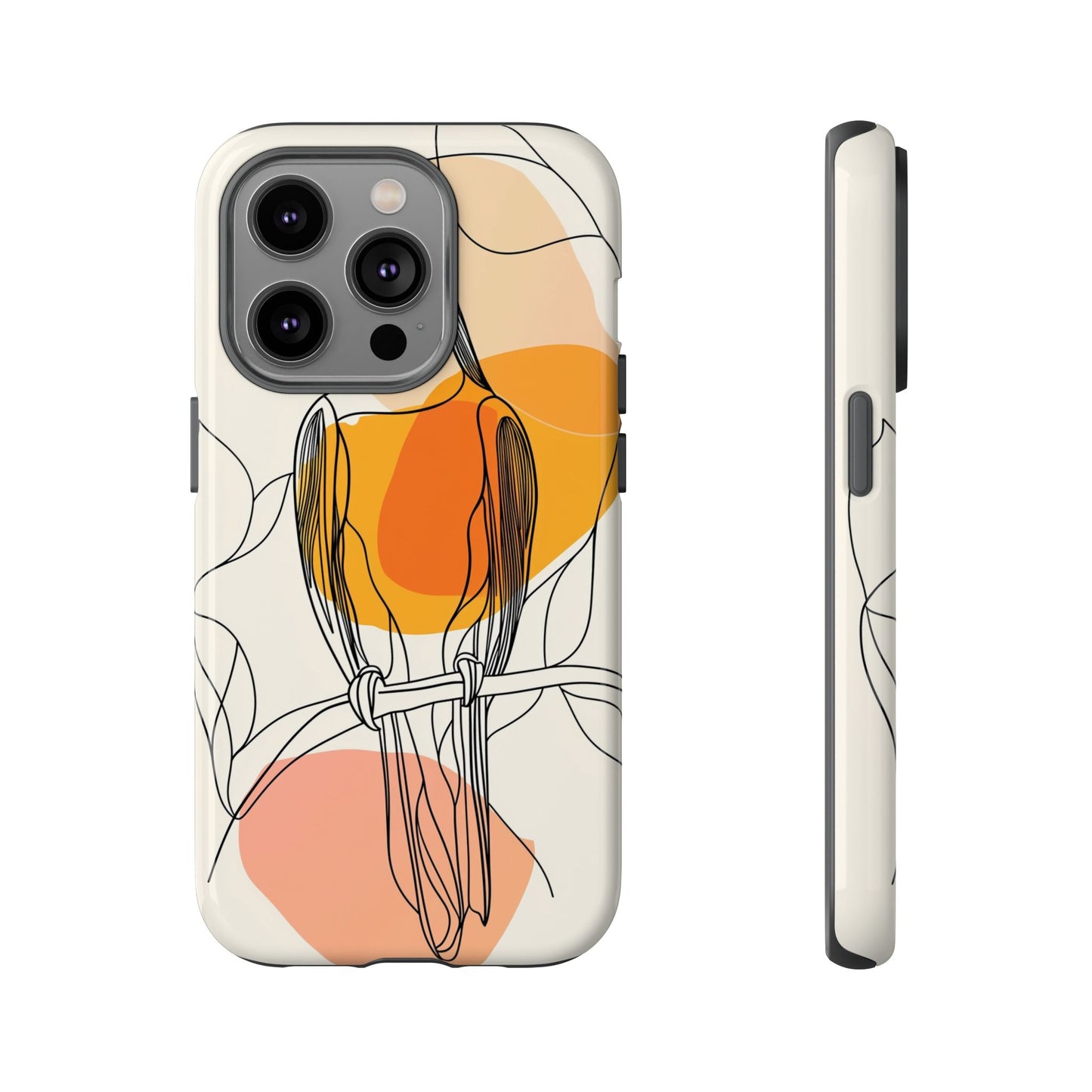 Tropical Lines: Abstract Toucan Art Phone Case for iPhone, Samsung & Pixel