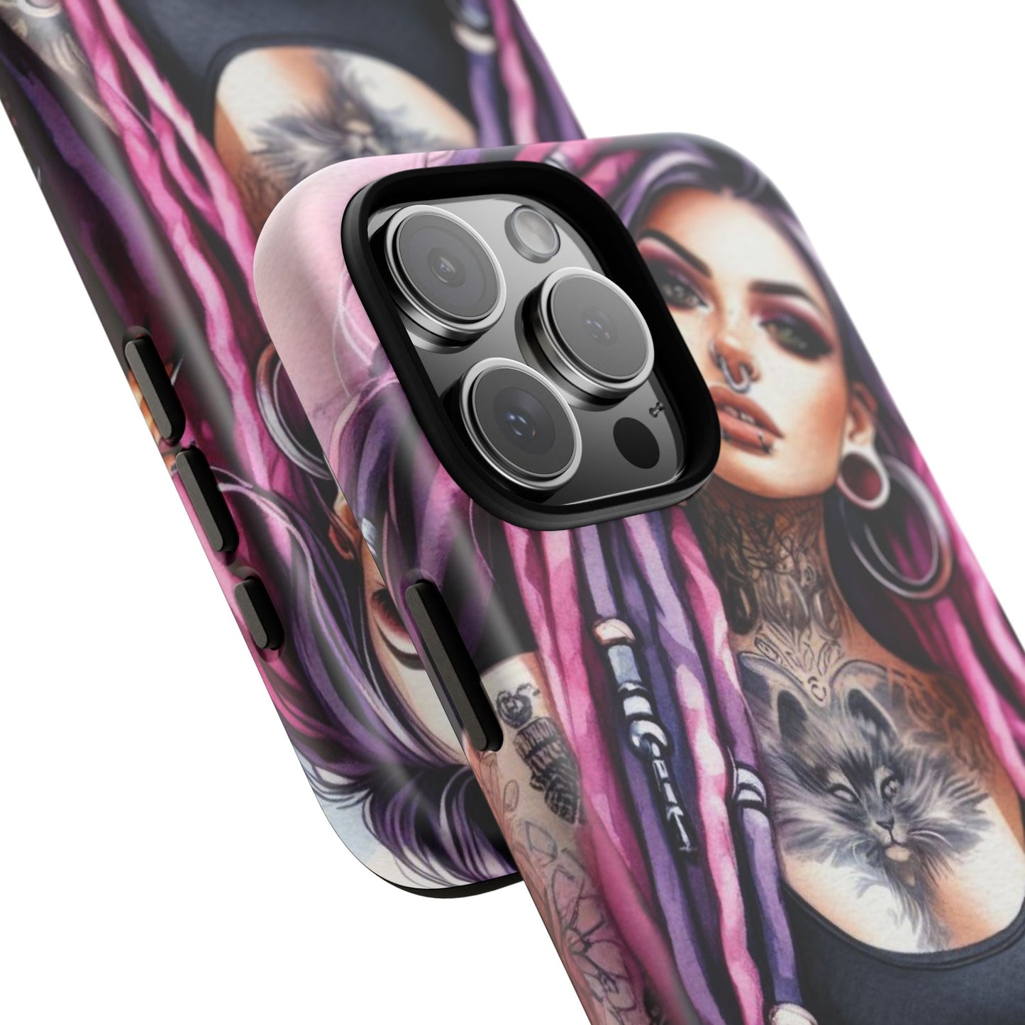 Tattooed Rebel – Gothic Cat Spirit Mobile Cover