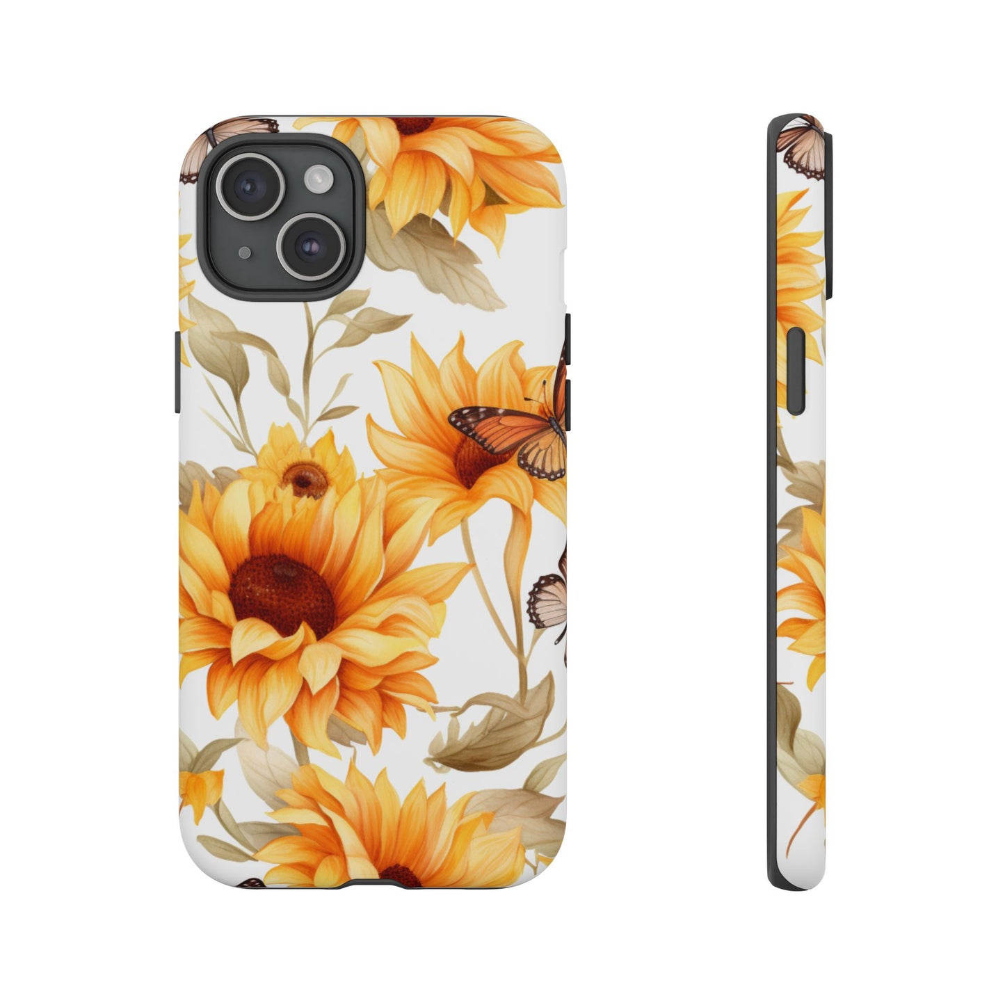 Sunflower & Butterfly Aesthetic Mobile Case – Bright & Nature-Inspired