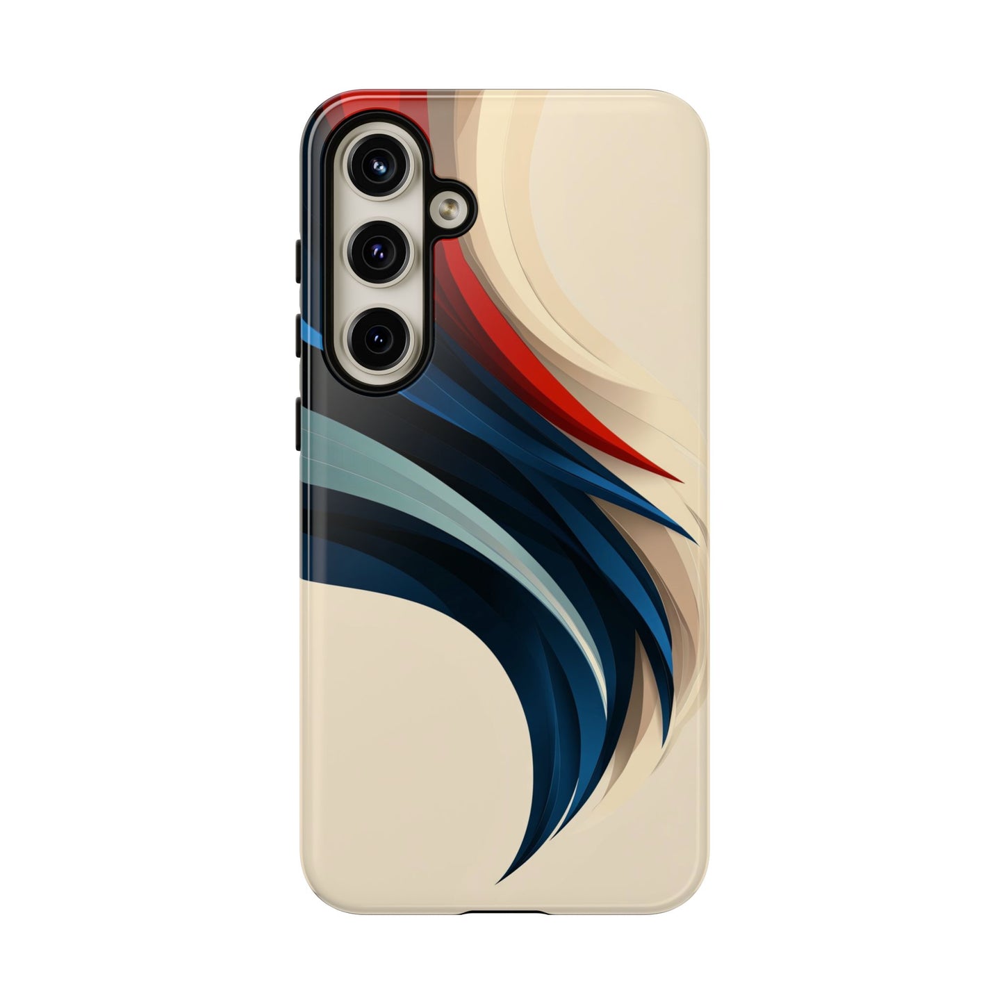 Crimson Flow – Abstract Motion Phone Case for iPhone, Samsung & Pixel
