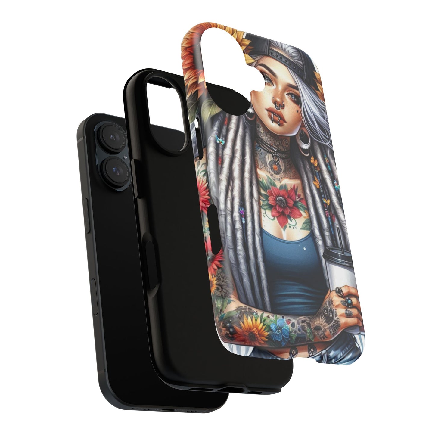 Sunflower Queen – Boho Rebel Tattoo Mobile Cover