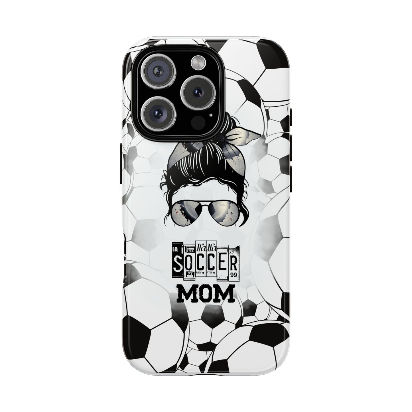 Soccer Mom Phone Case - Cute & Protective Cover for iPhone, Samsung & Google Pixel, Messy Bun Phone Case, Gift for Sports Lover