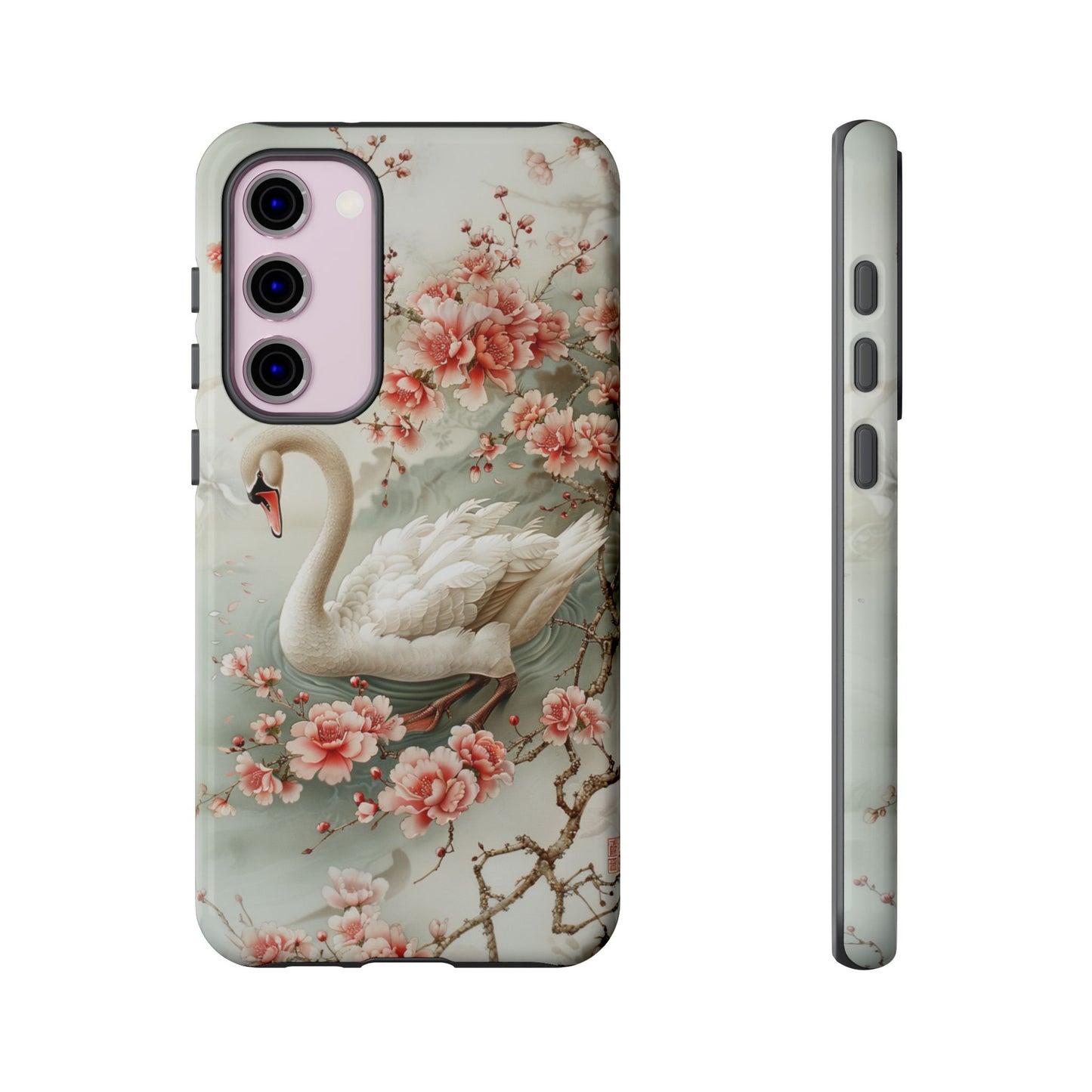 Floral Swan Phone Case β Bird Phone Case, Elegant & Protective for iPhone, Samsung & Google Pixel
