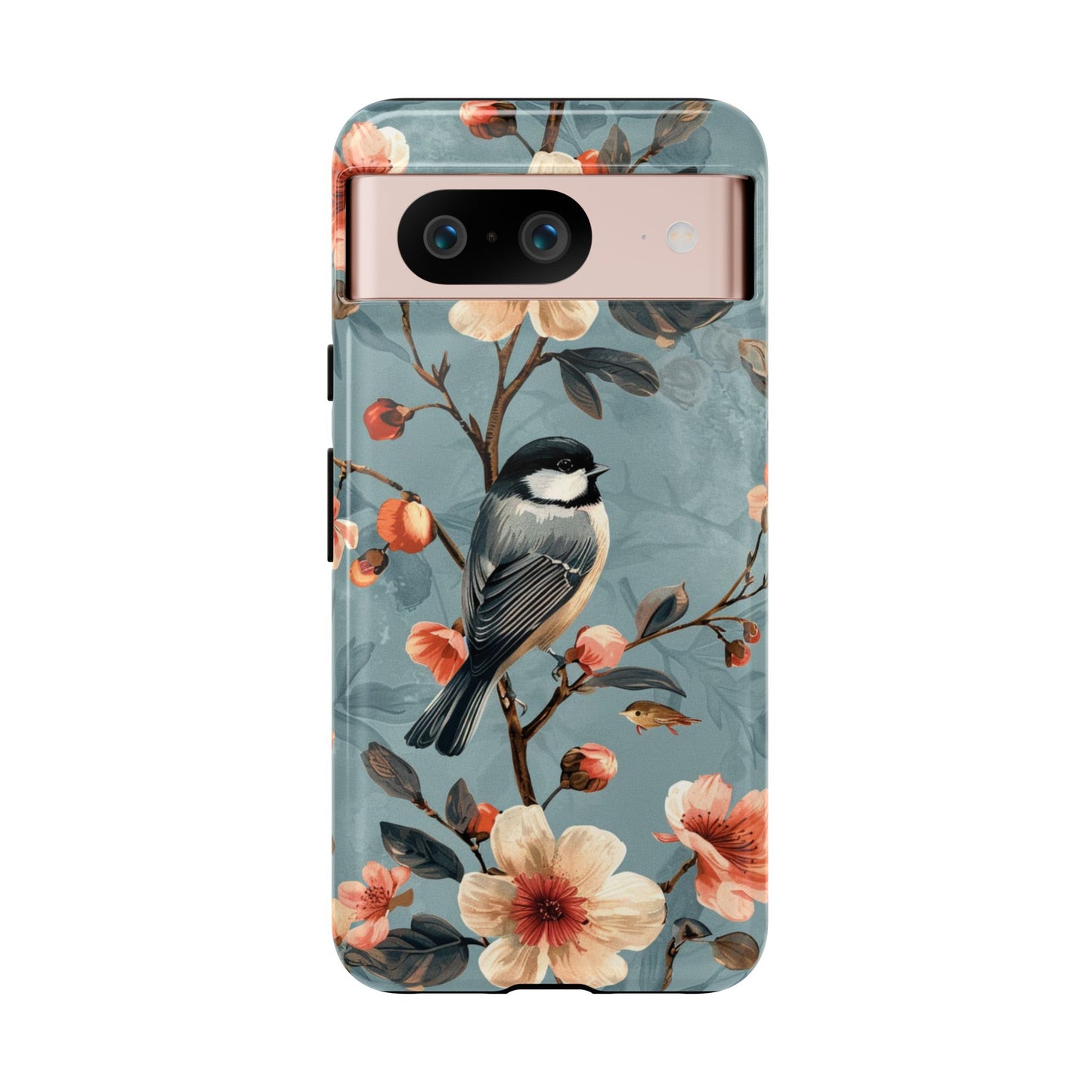 Floral Bird Phone Case - Elegant Nature-Inspired Cover for iPhone, Samsung & Google Pixel