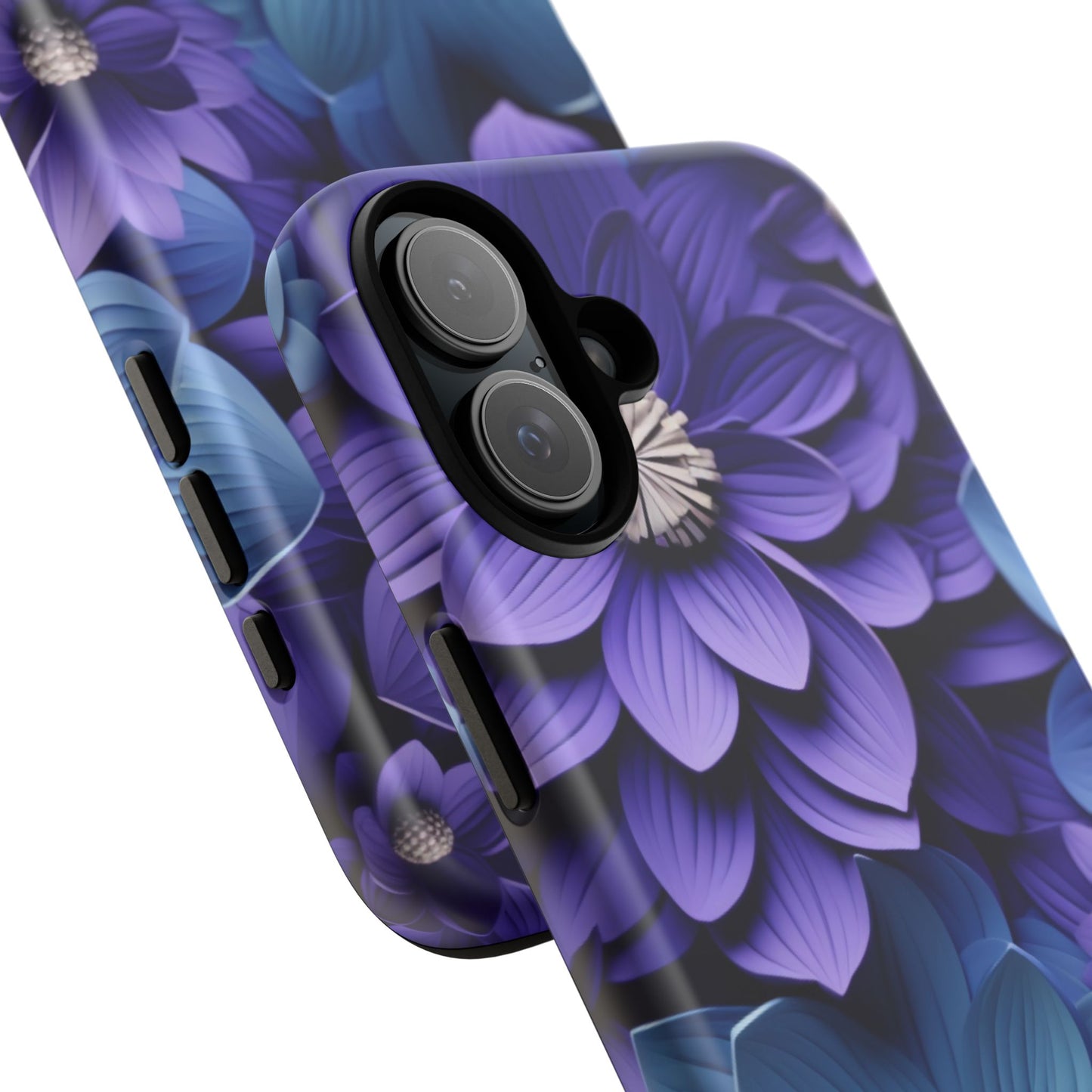 Royal Blue Floral Phone Case – Elegant & Luxurious Design