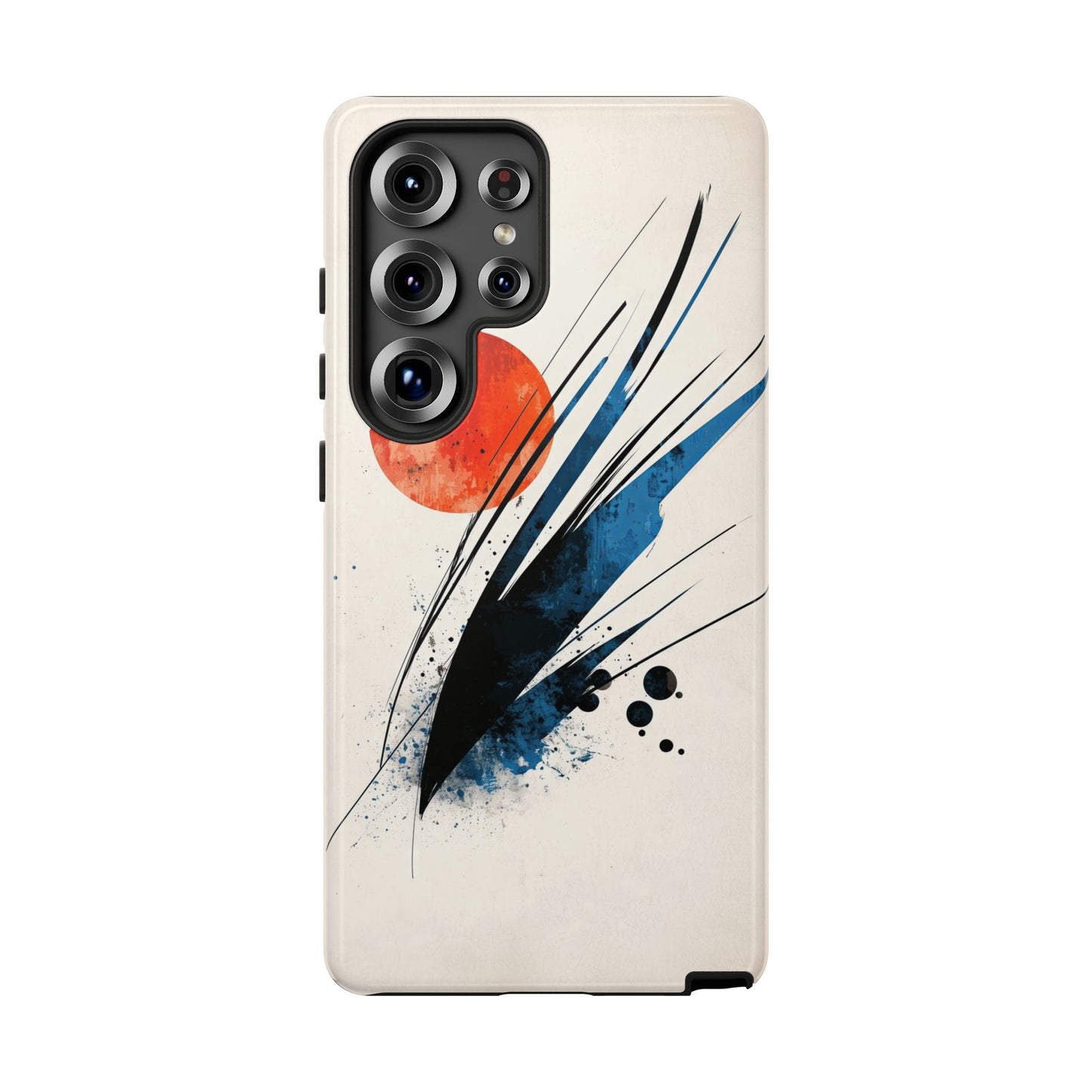 Zen Burst – Minimal Abstract Ink Stroke Phone Case for iPhone, Samsung & Pixel