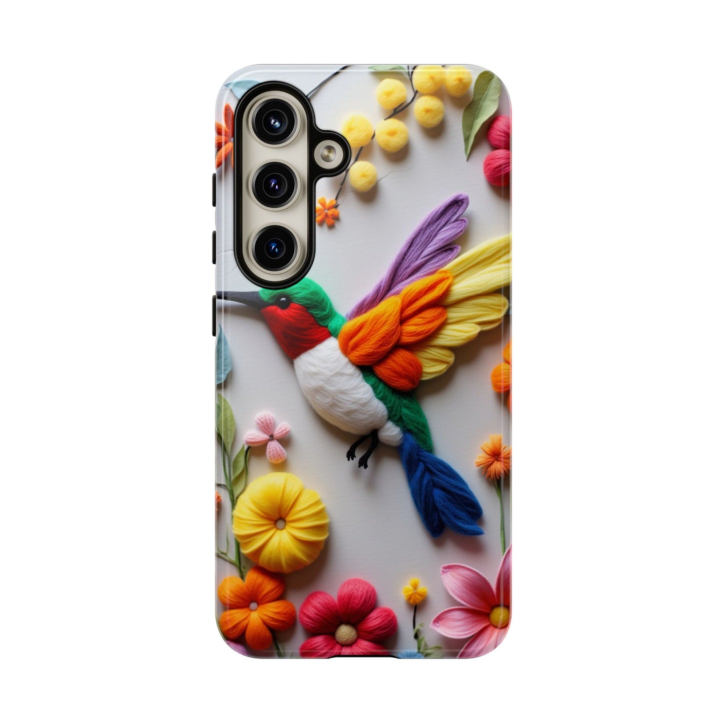 Elegant Hummingbird with Floral Mosaic Design | Nature's Artistic Vibes | iPhone 16 Pro