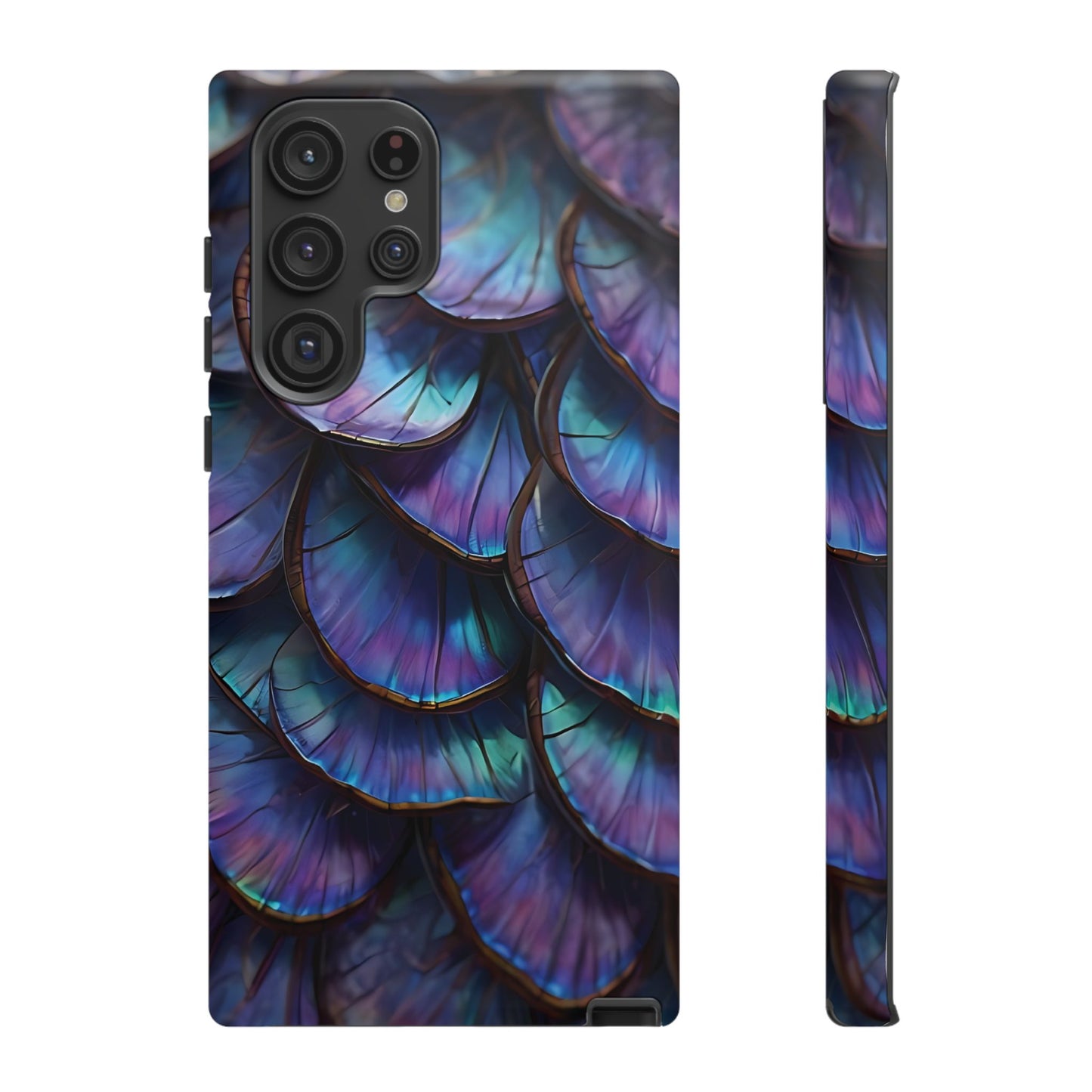 Abstract Macro Shot of Iridescent Butterfly Fish Scales Phone Case Design