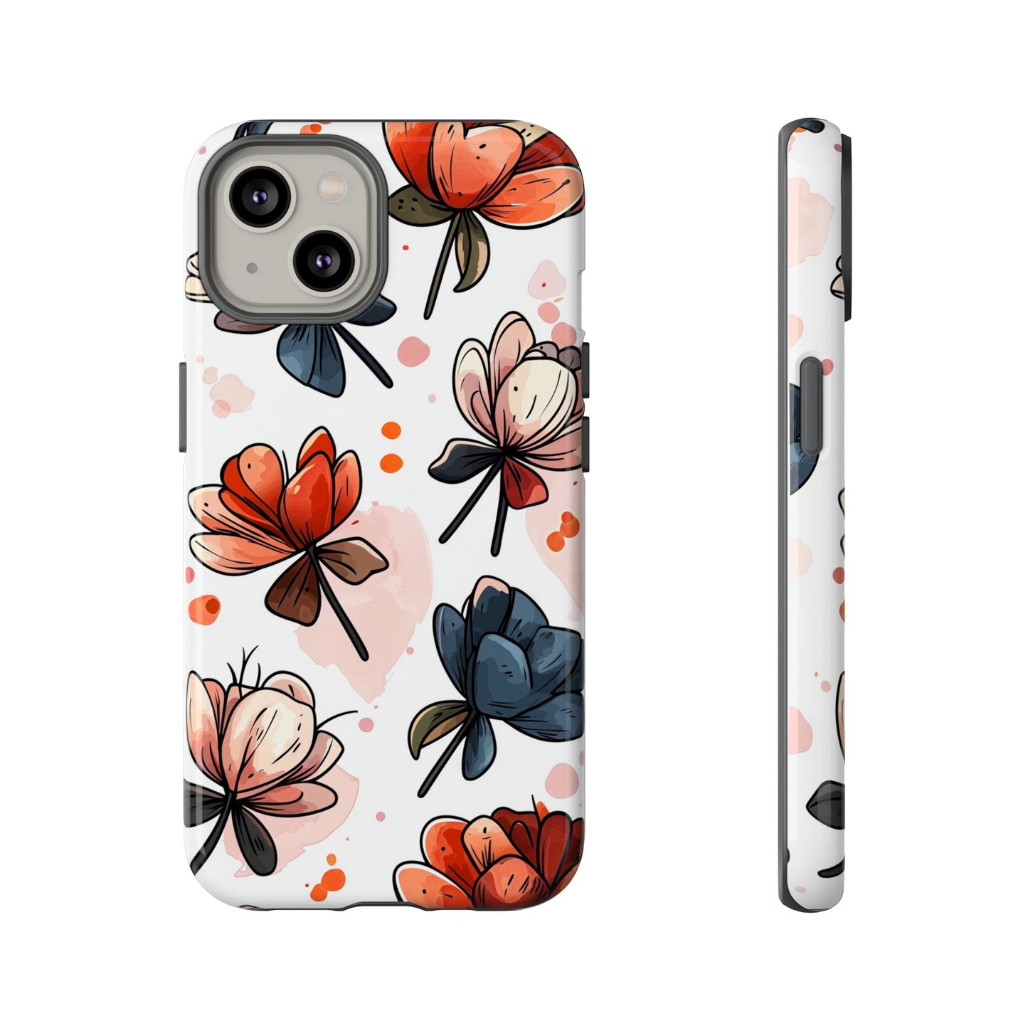 Bold Bloom Watercolor Floral Phone Case for iPhone, Samsung & Google Pixel | Artistic Flower Pattern