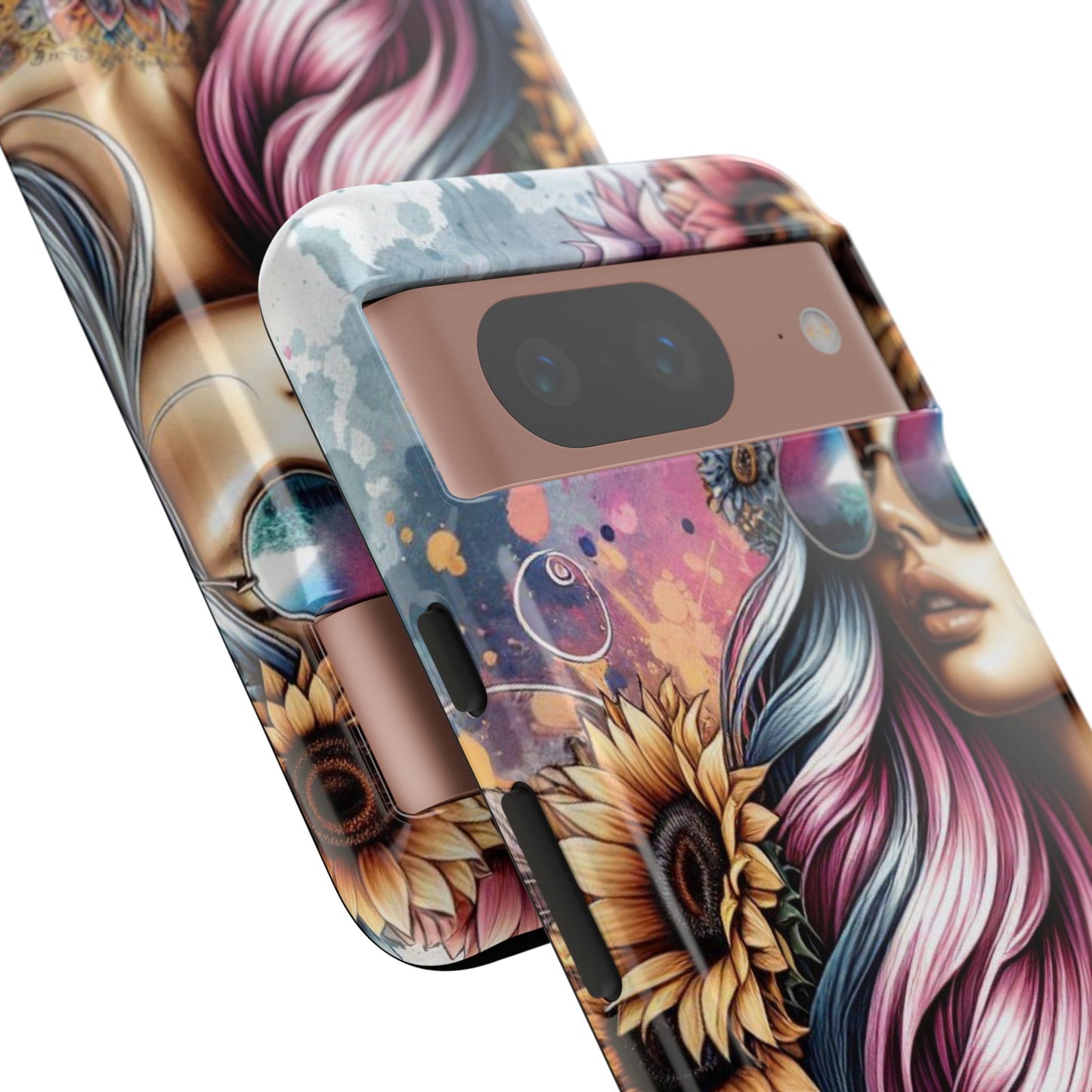 Bohemian Sunflower Queen – Retro Floral Fantasy Mobile Cover