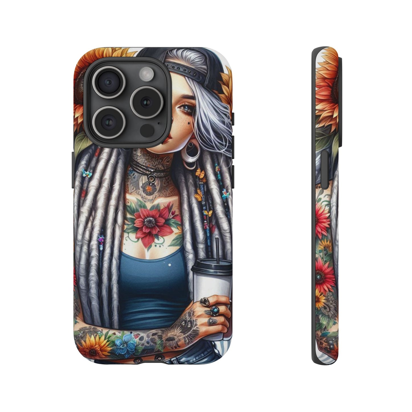 Sunflower Queen – Boho Rebel Tattoo Mobile Cover