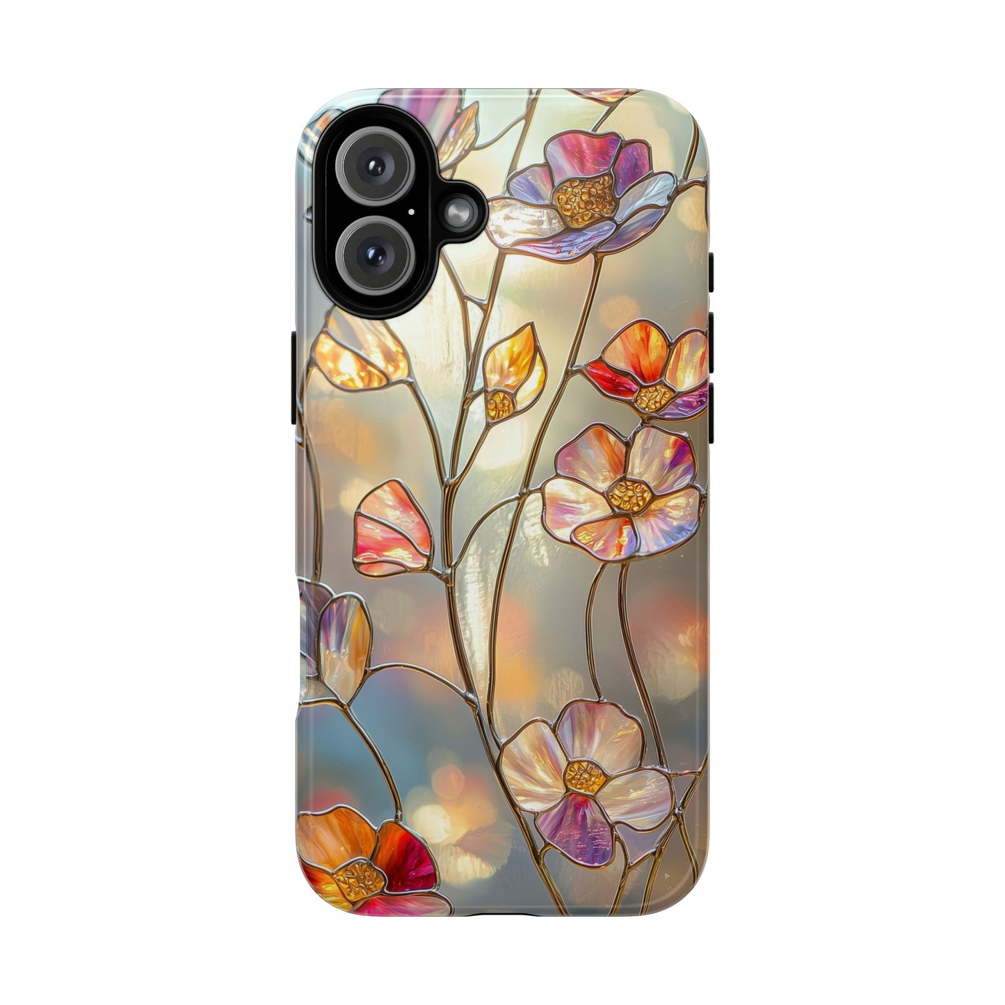 Petal Prism – Colorful Flower Stained Glass Phone Case for iPhone, Samsung & Pixel