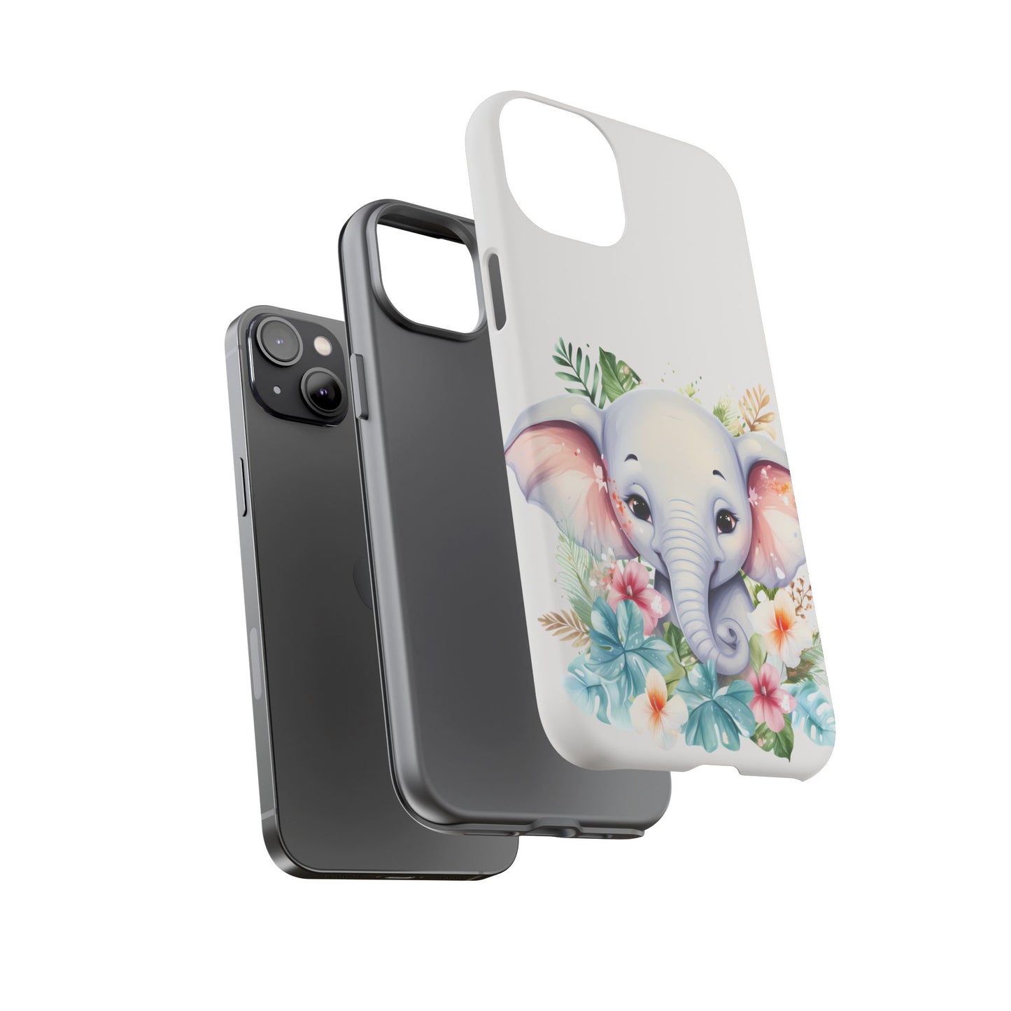 Adorable Baby Elephant Mobile Cover – Floral Fantasy Art