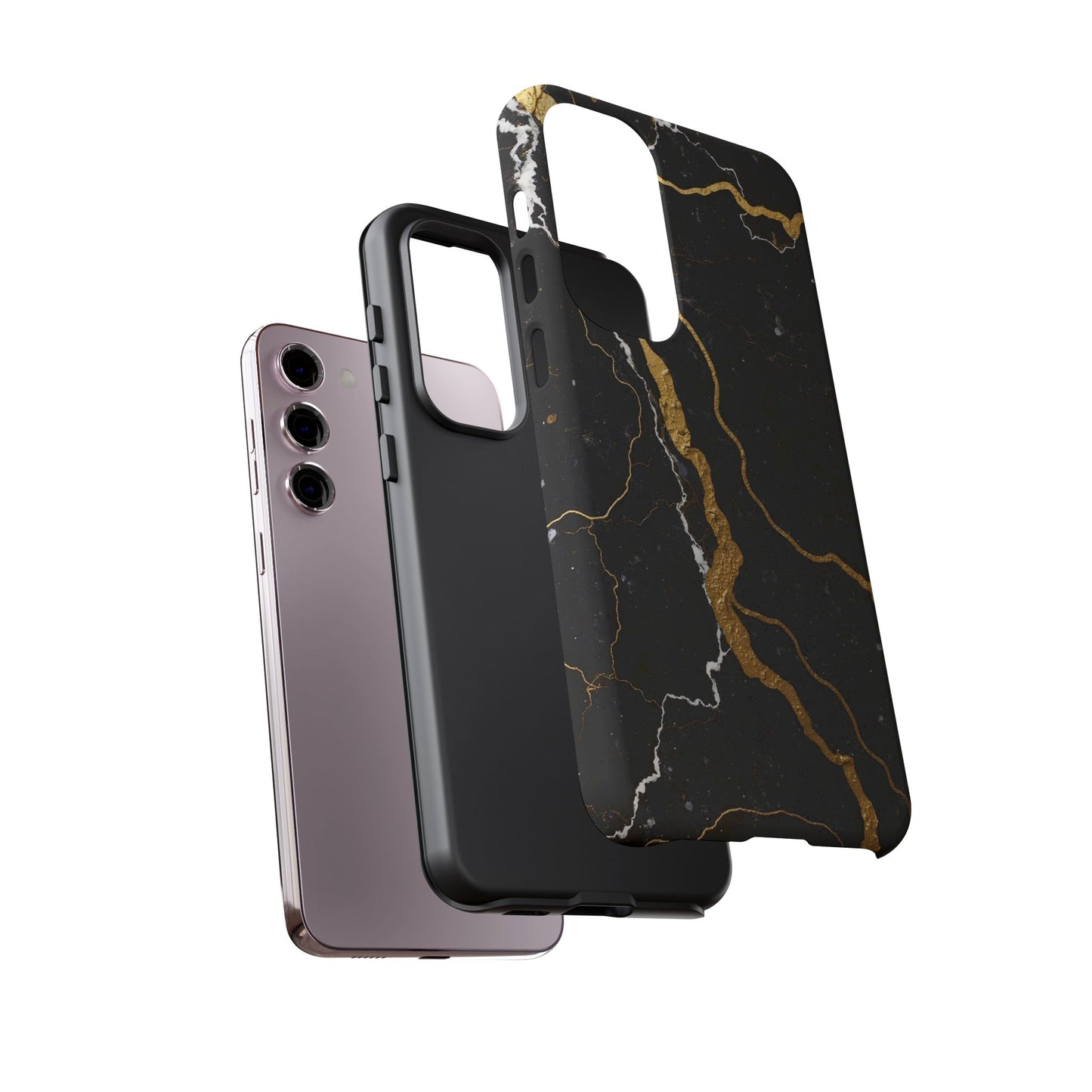 Black & Gold Marble Design Illustration Design Phone Case