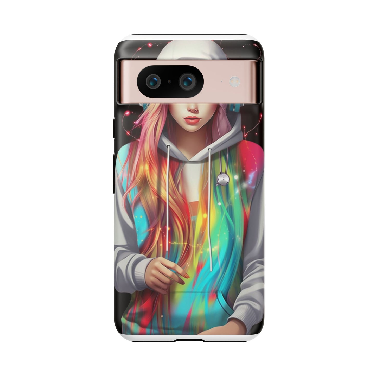 Anime Girl Phone Case - Cute Aesthetic Cover for iPhone, Samsung & Google Pixel, Girly Phone Case, Kawaii Phone Case, Anime Lover Gift