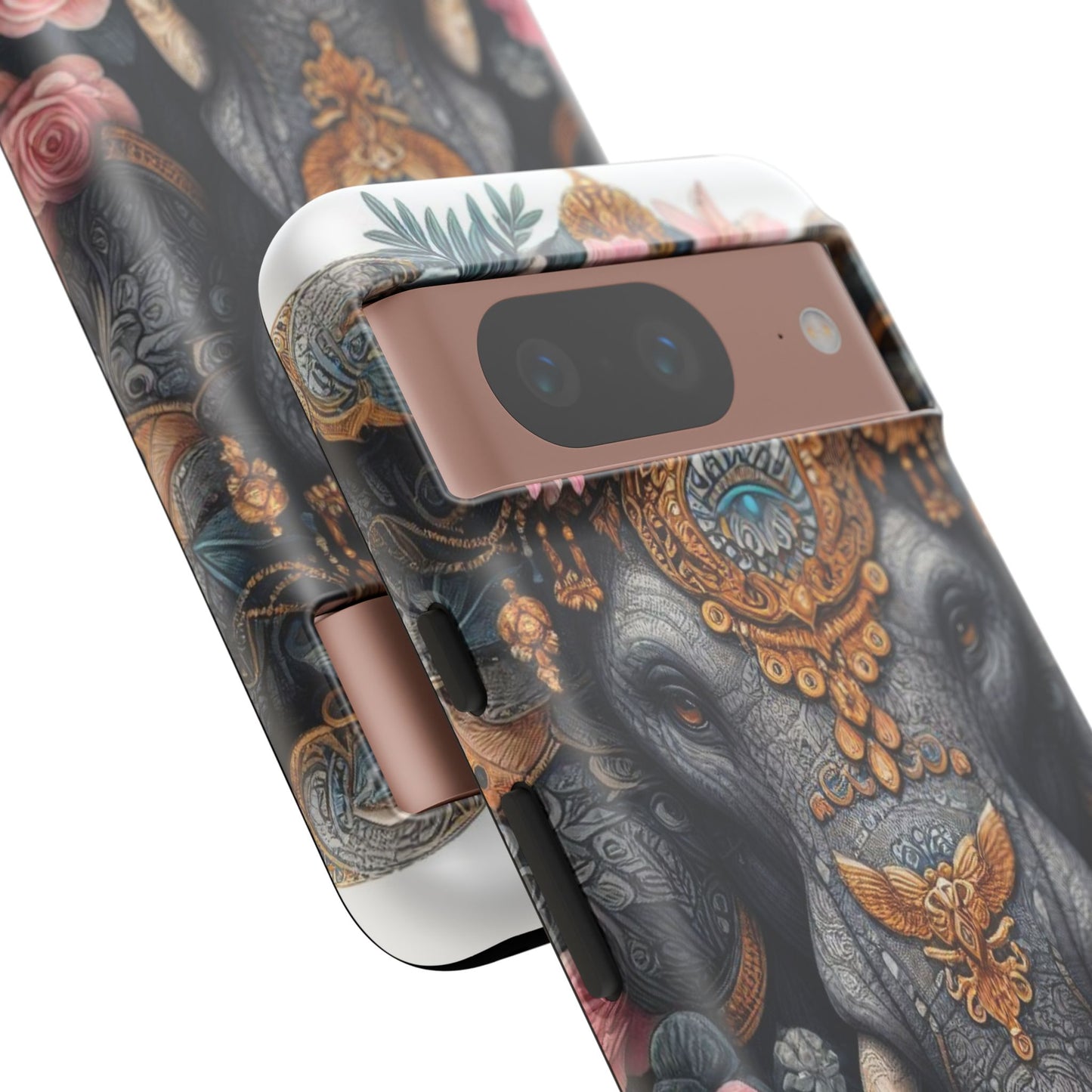 Golden Royal Elephant Mobile Cover – Luxurious Ornate Art