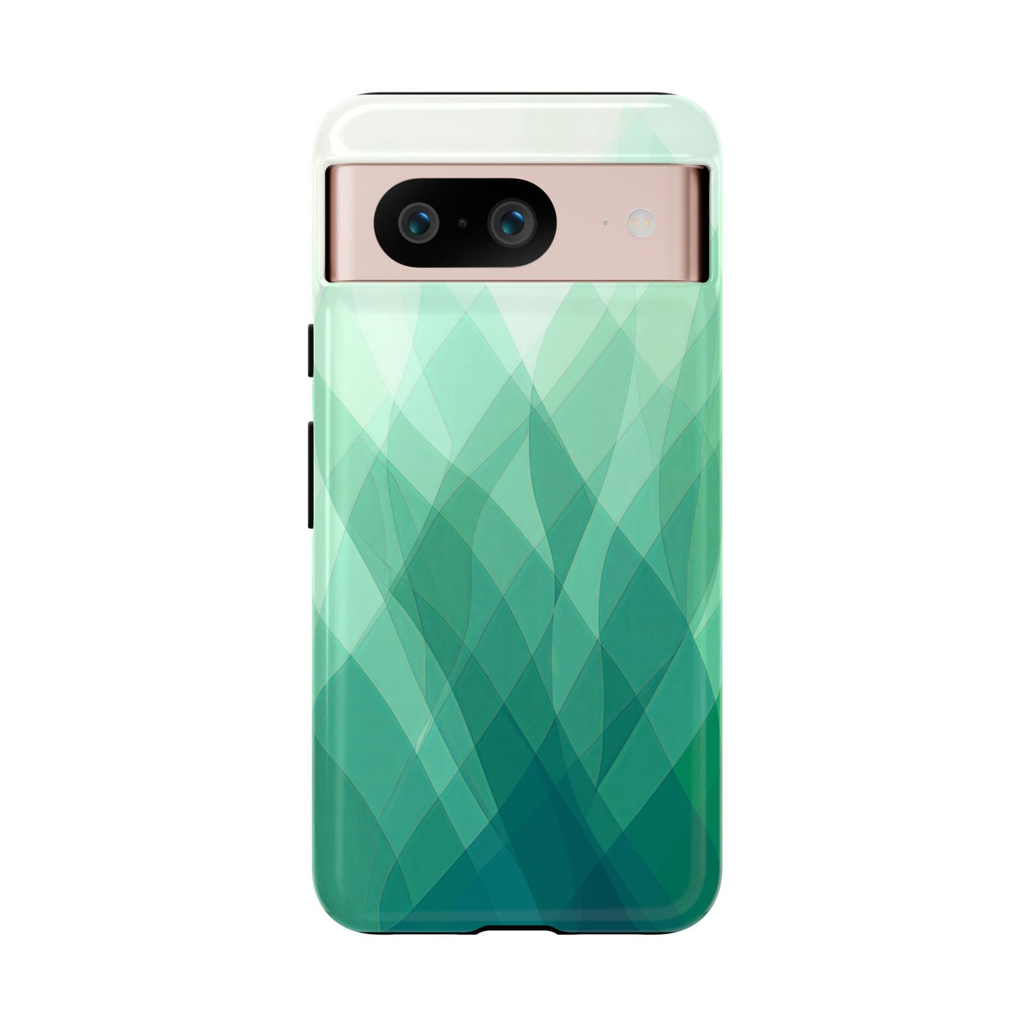 Verdant Flow – Abstract Green Wave Phone Case for iPhone, Samsung & Pixel