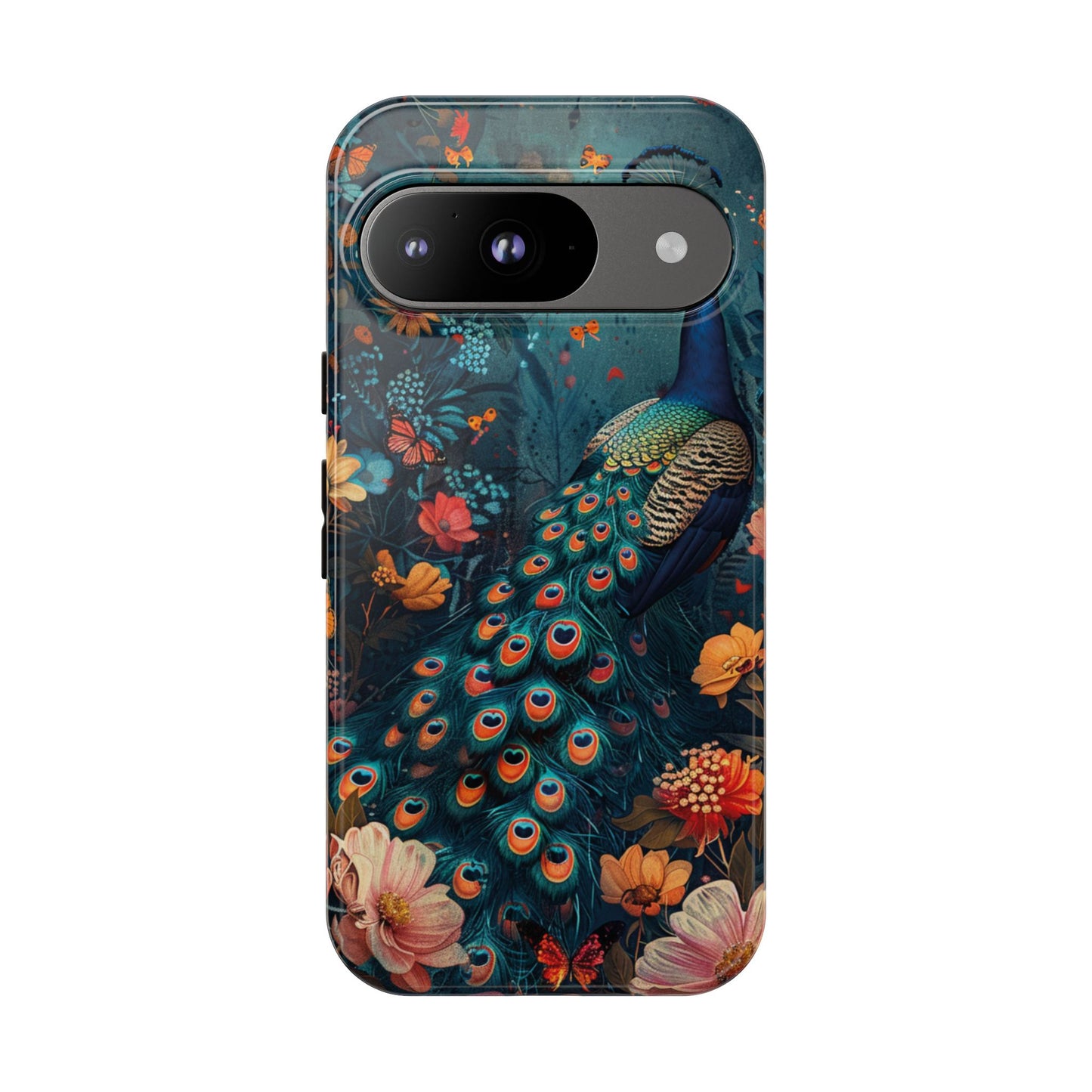 Floral Peacock Birds Phone Case – Cute & Protective Cover for iPhone, Samsung & Google Pixel