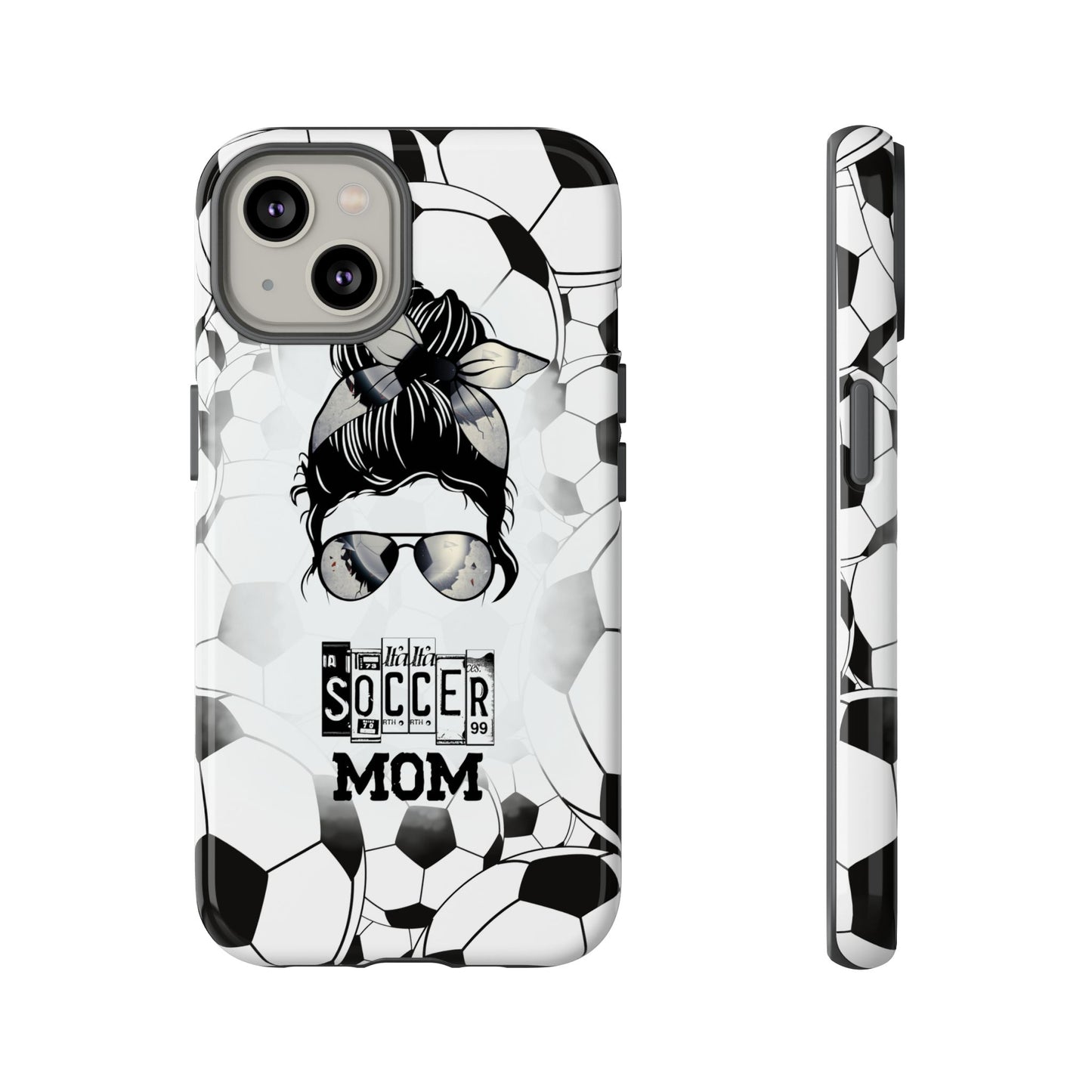 Soccer Mom Phone Case - Cute & Protective Cover for iPhone, Samsung & Google Pixel, Messy Bun Phone Case, Gift for Sports Lover