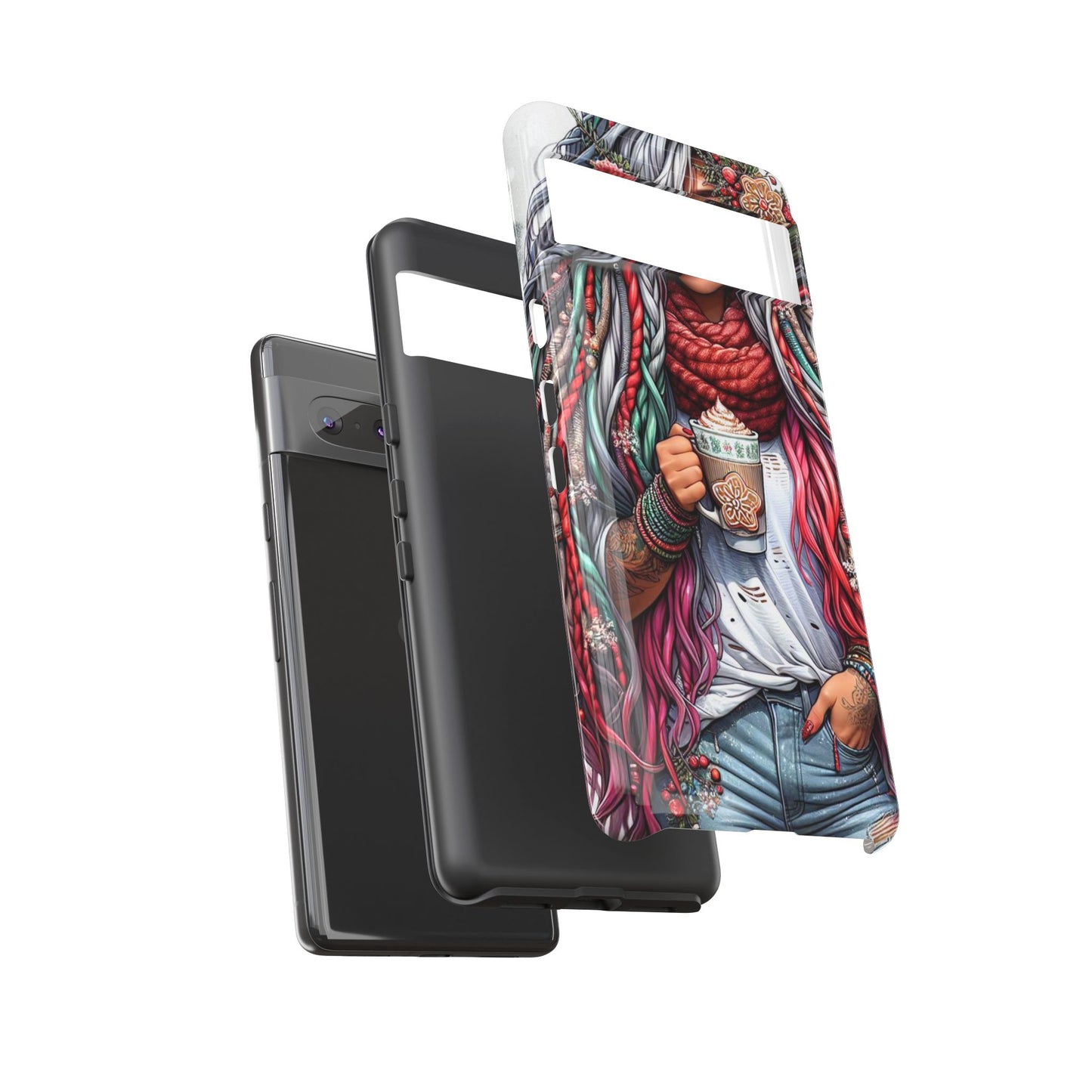 Boho Winter Queen – Cozy Dreads & Holiday Vibes Mobile Cover