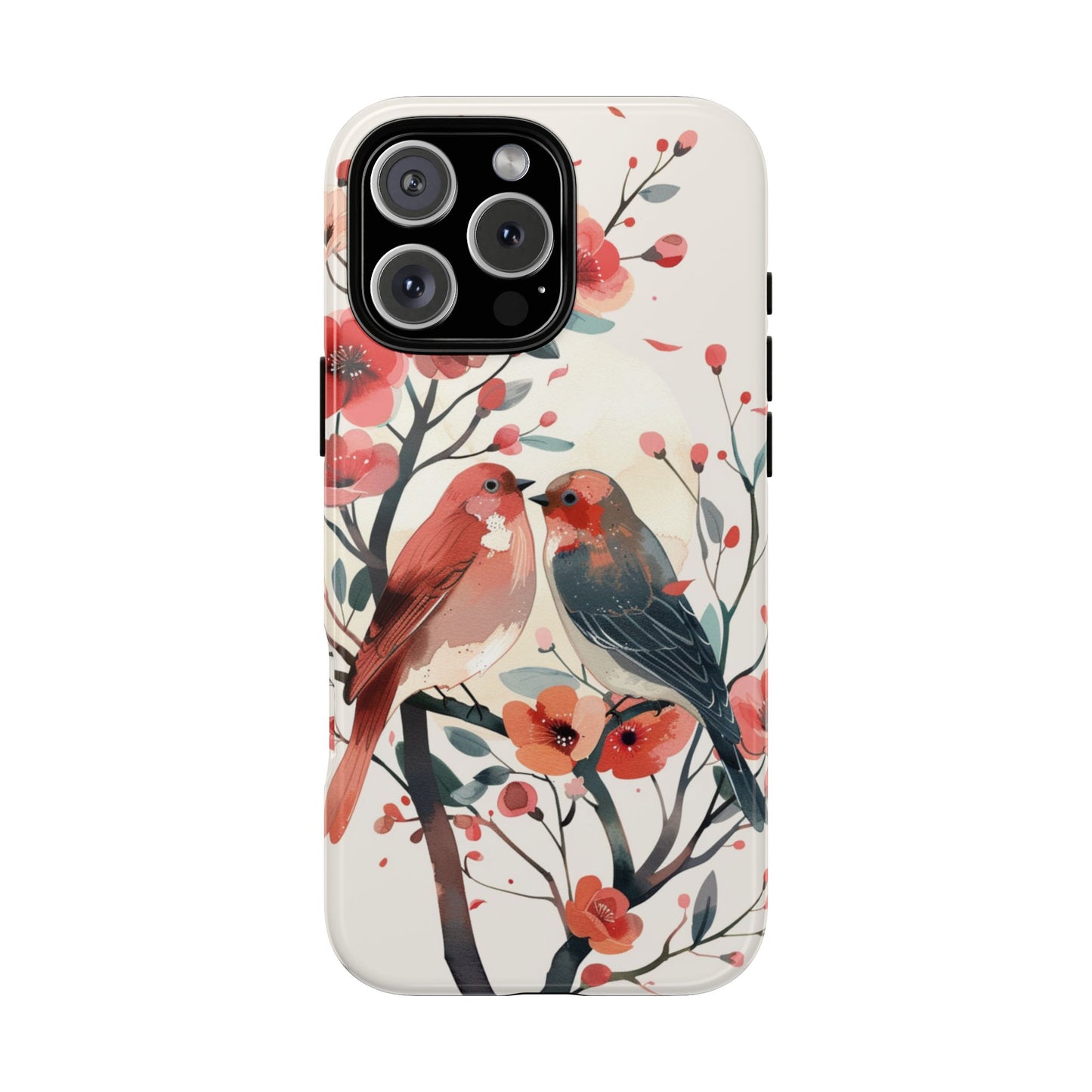 Floral Birds Phone Case β Elegant Nature-Inspired Design for iPhone, Samsung & Google Pixel