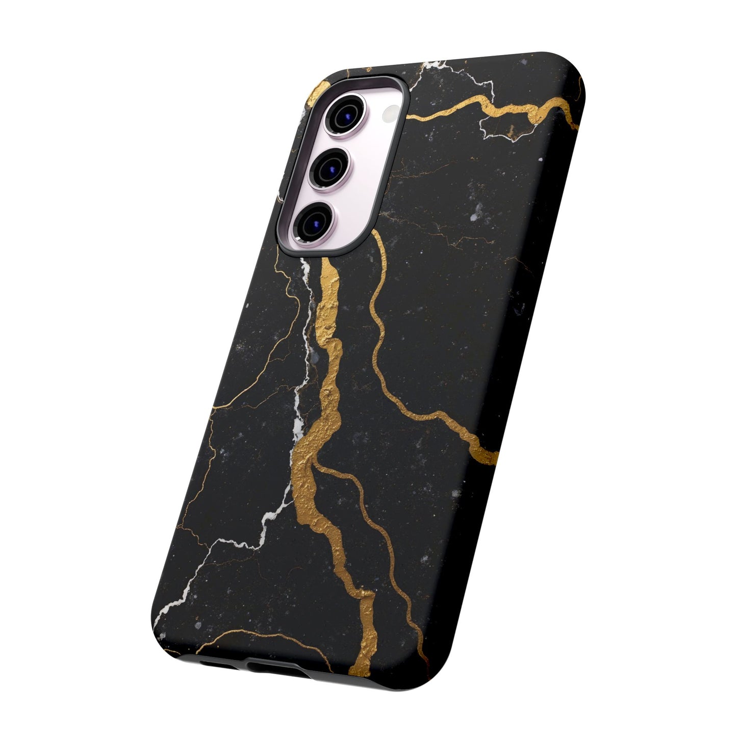 Black & Gold Marble Design Illustration Design Phone Case
