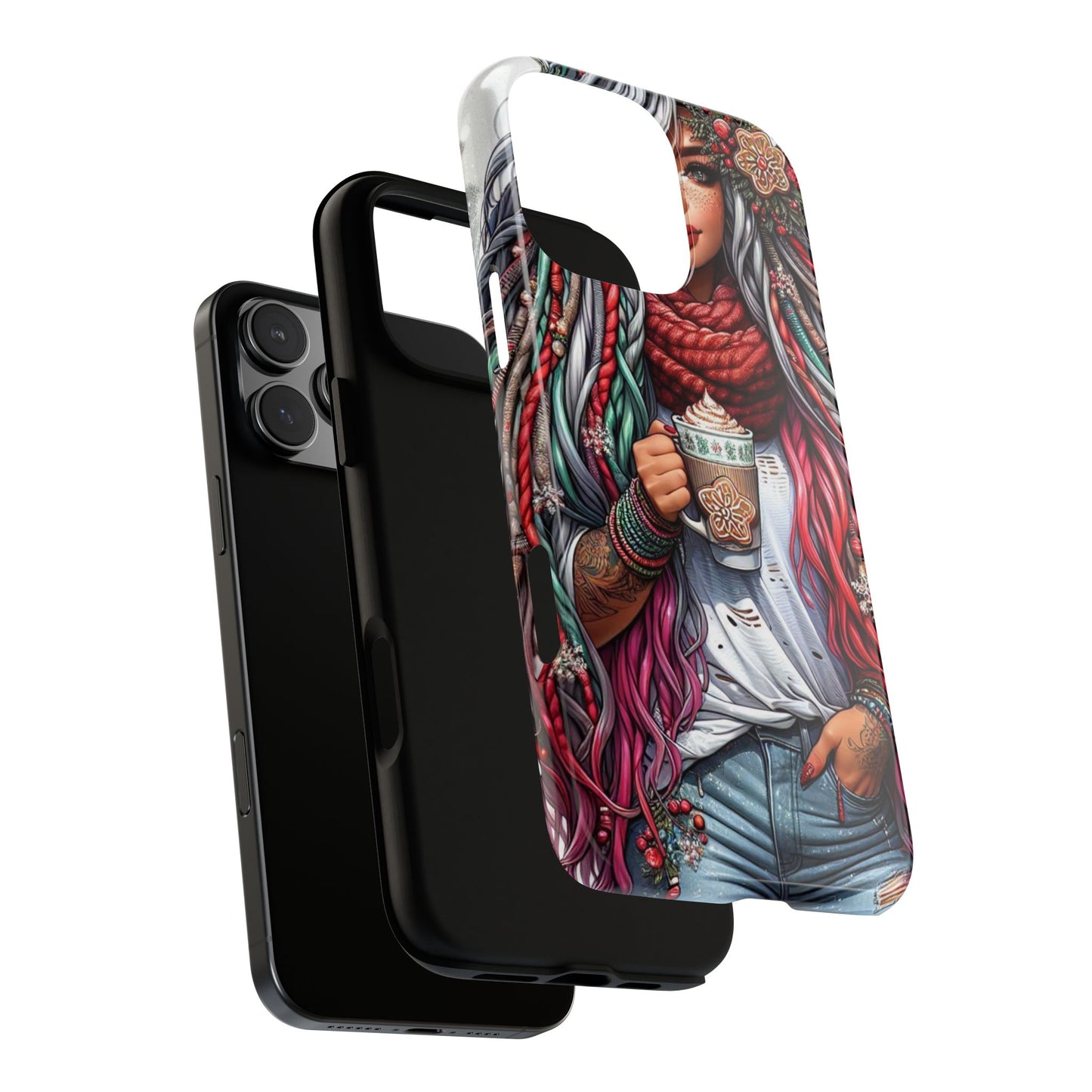 Boho Winter Queen – Cozy Dreads & Holiday Vibes Mobile Cover
